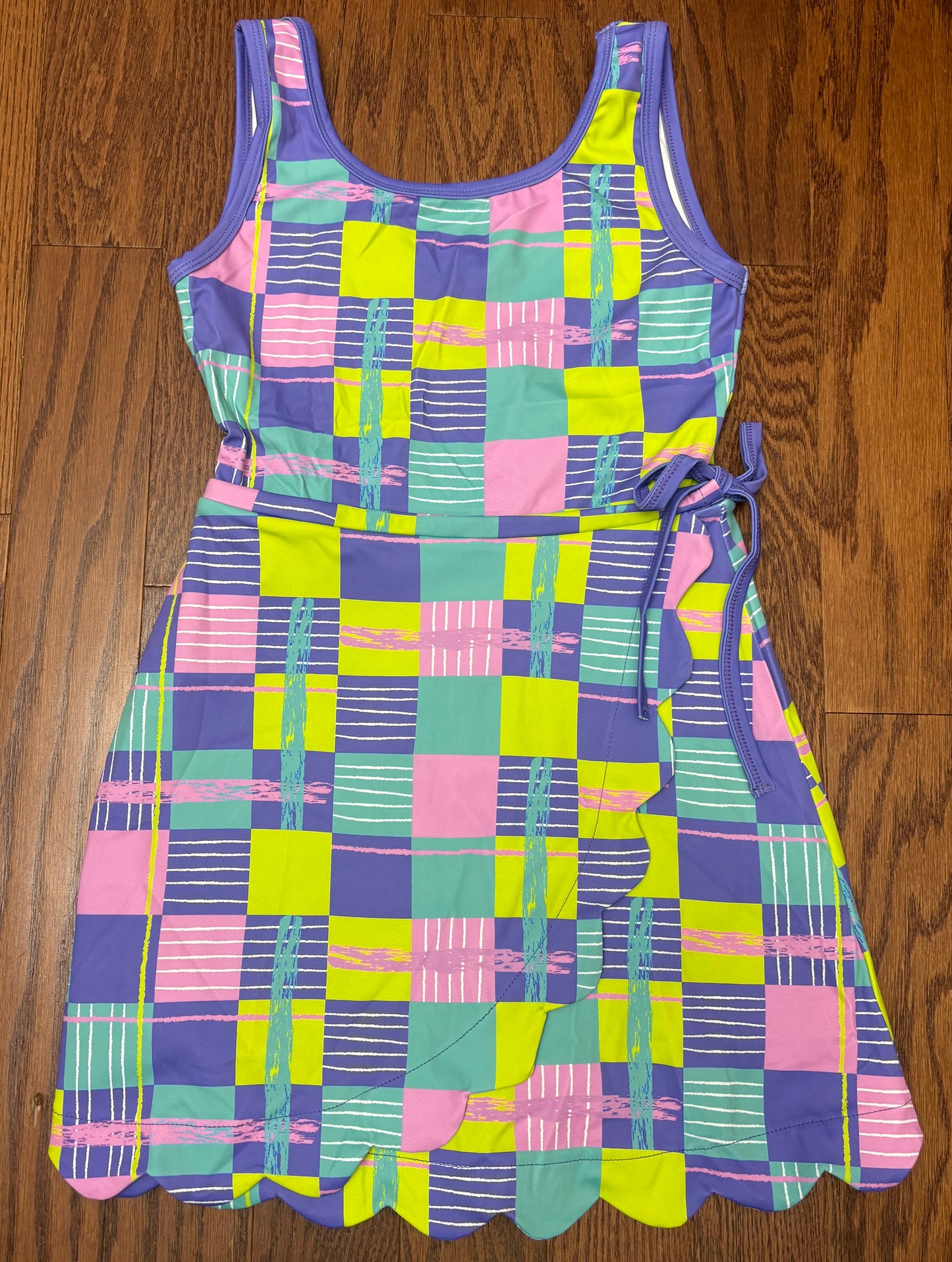 Fun and Plaid Athletic Dress with shorts attached