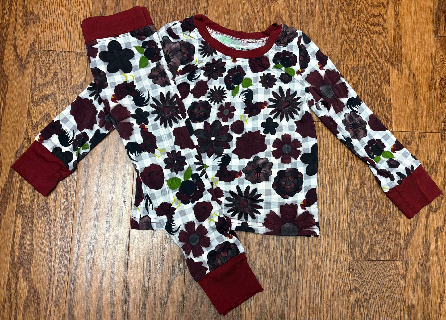 Carolina Floral Girl Bamboo Pant Set