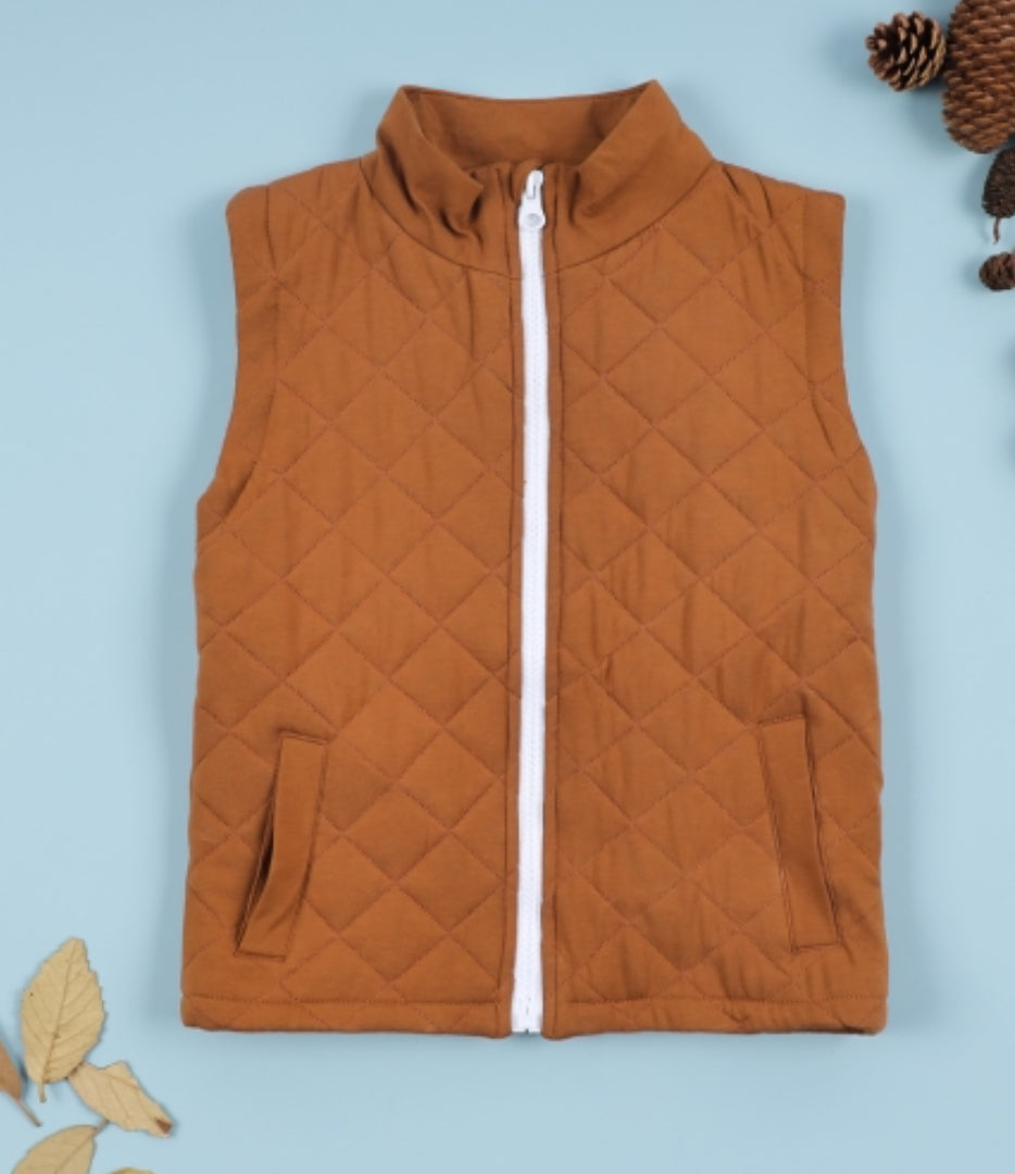 Brown boy vest