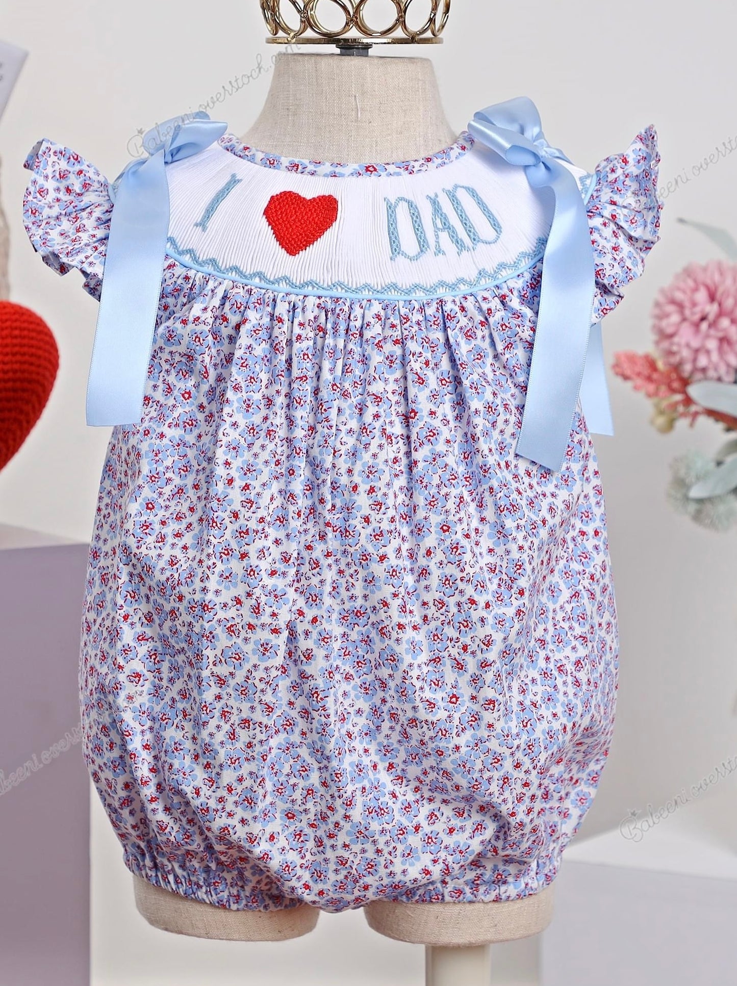 Smocked I love Dad bubble