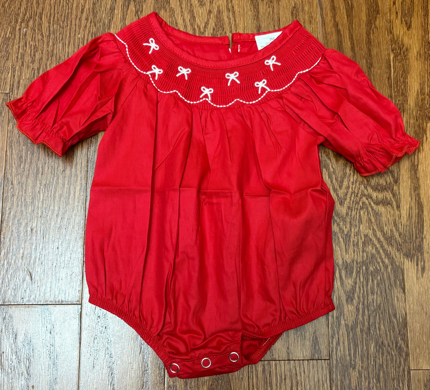 Embroidered Bow Red Bubble