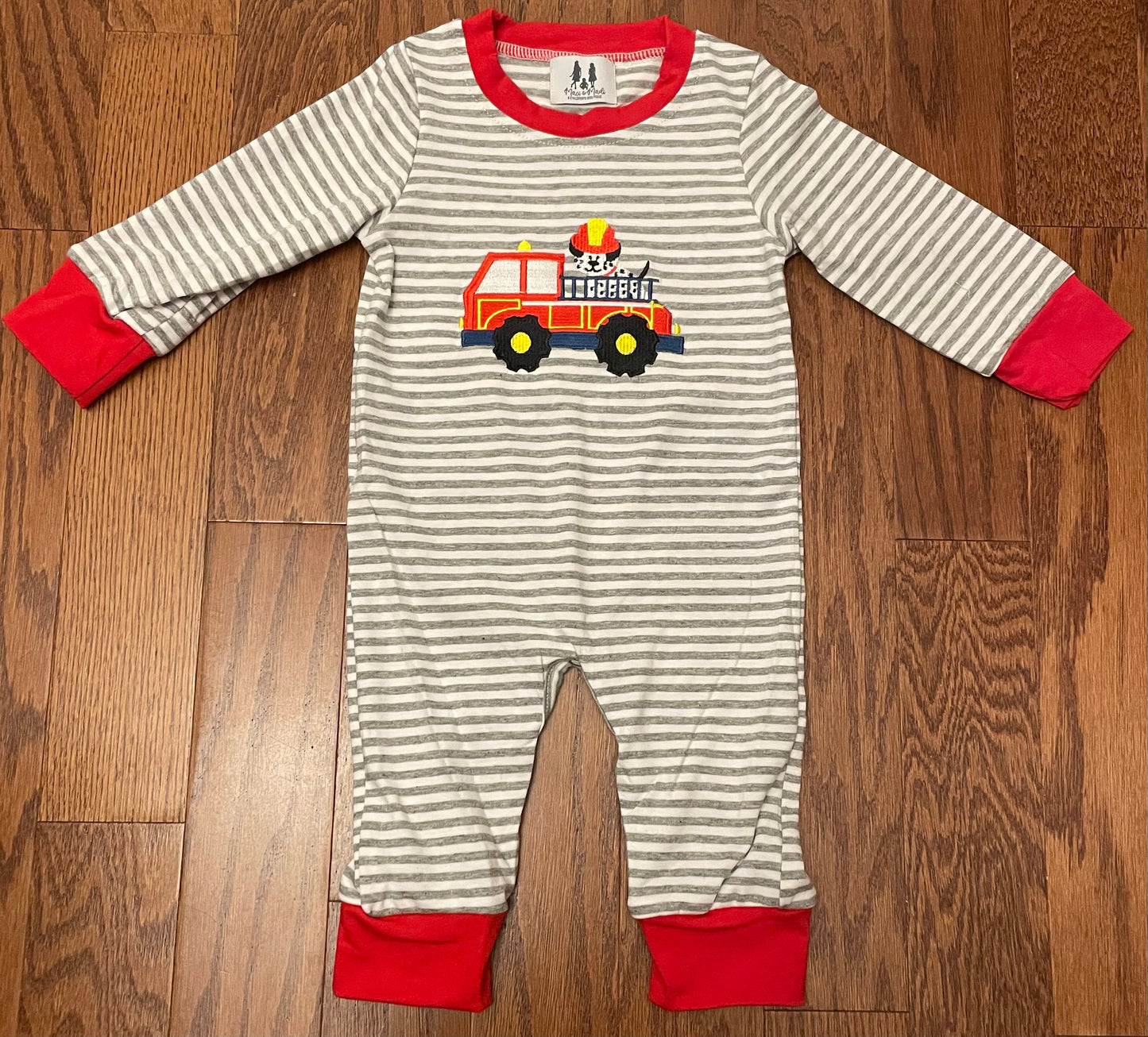 Fire Truck boy romper