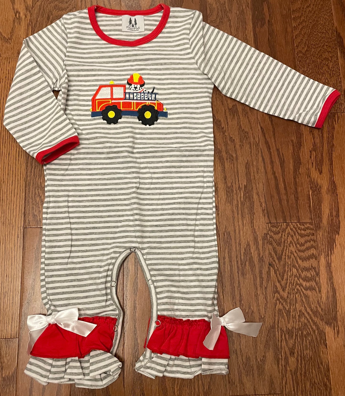 Fire Truck girl romper