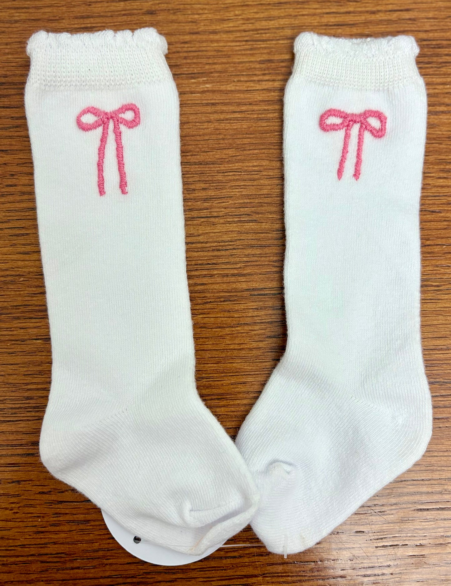 Pink ribbon socks