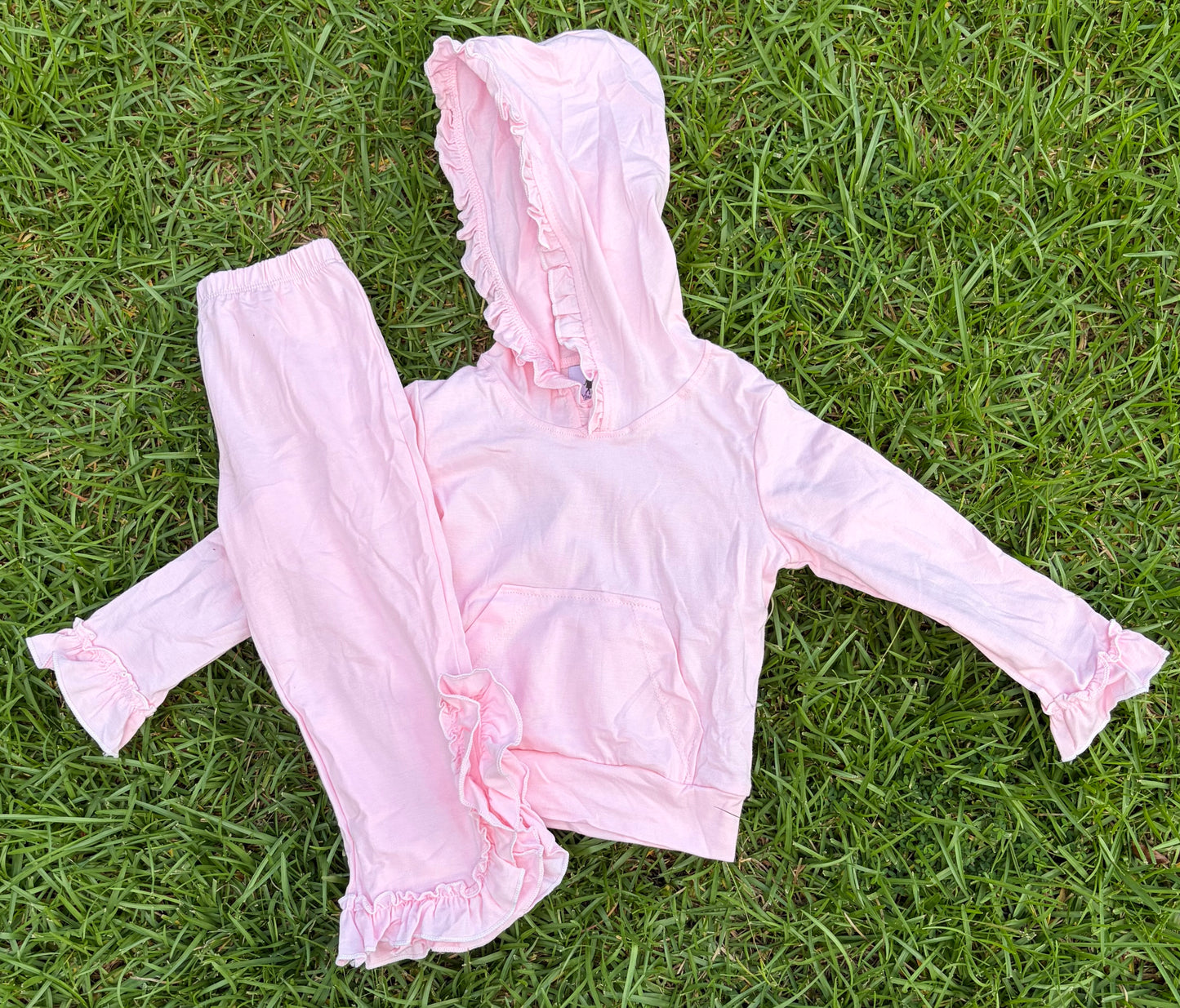 Hooded girl pant Set, light pink