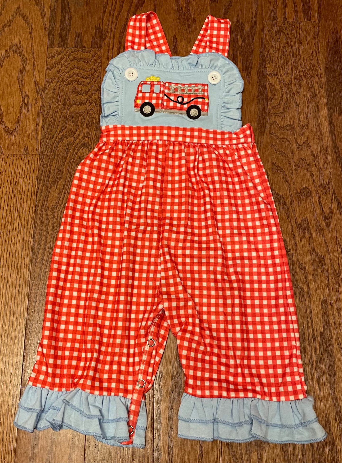 Fire Truck Girl Romper