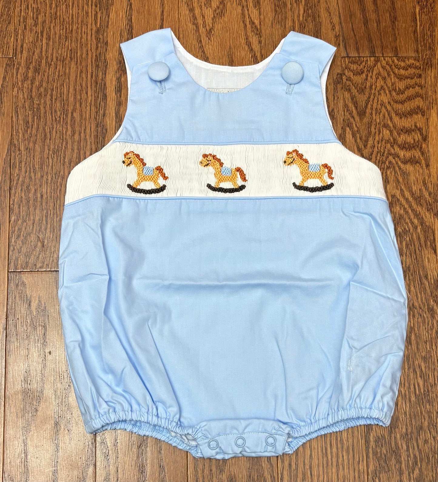 Smocked Rocking Horse Boy Bubble