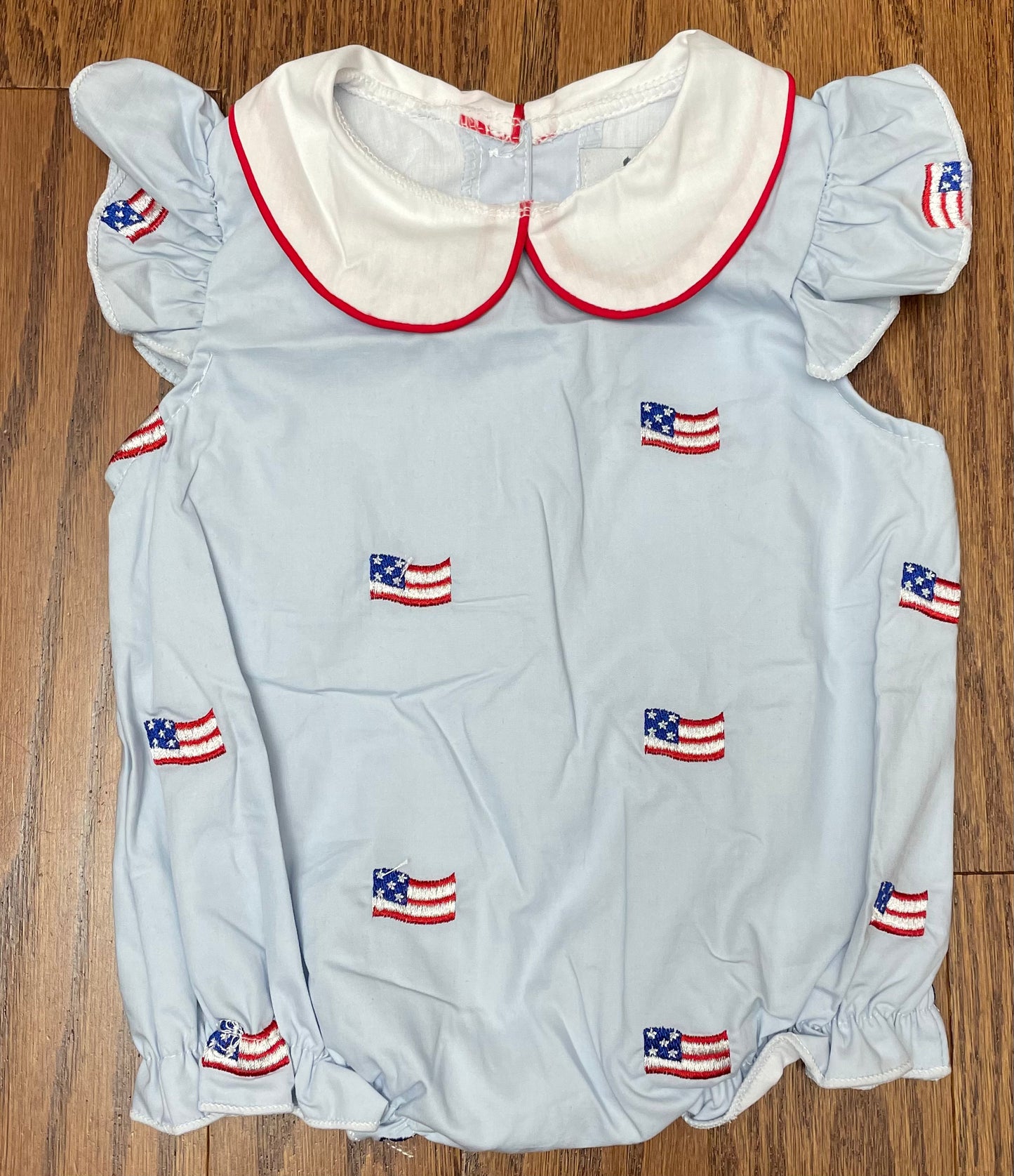 America So Beautiful Flag Girl Bubble