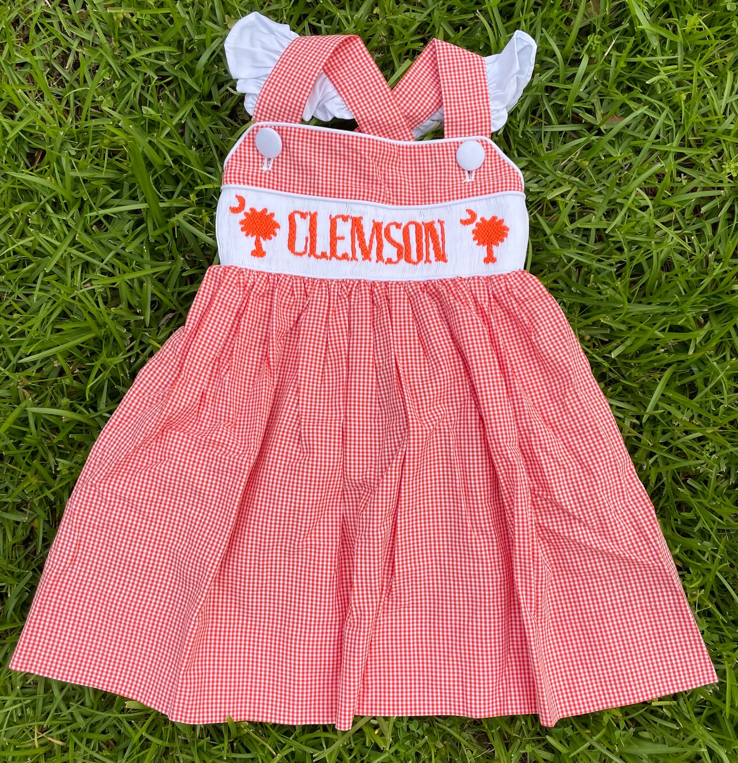 Smocked Clemson Dress