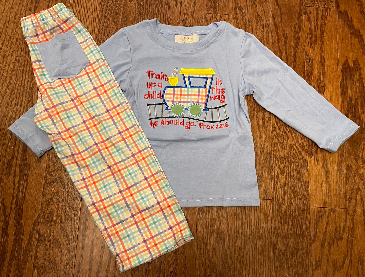 Proverbs 22:6 Boys pant set