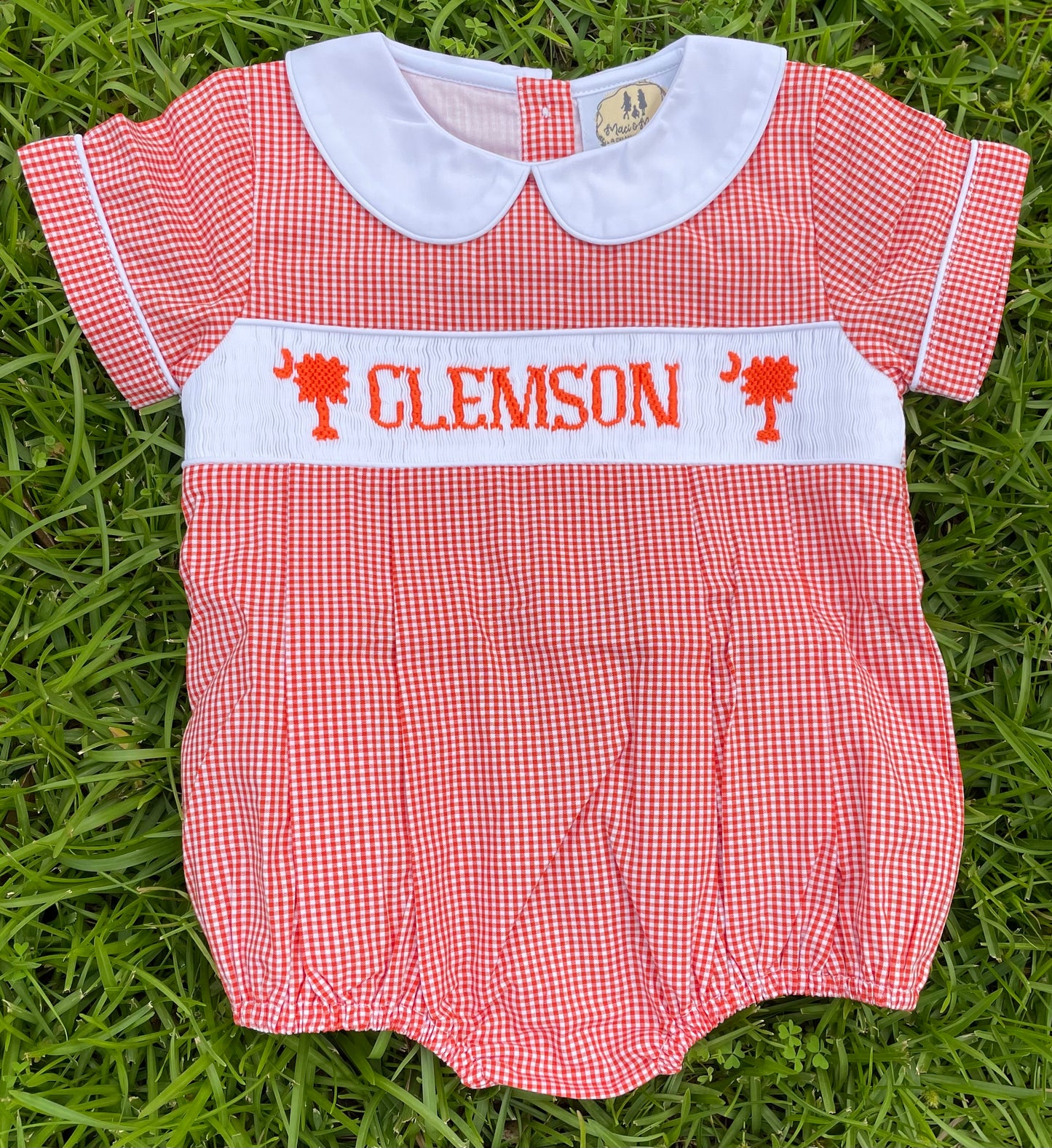 Smocked Clemson Boy Bubble