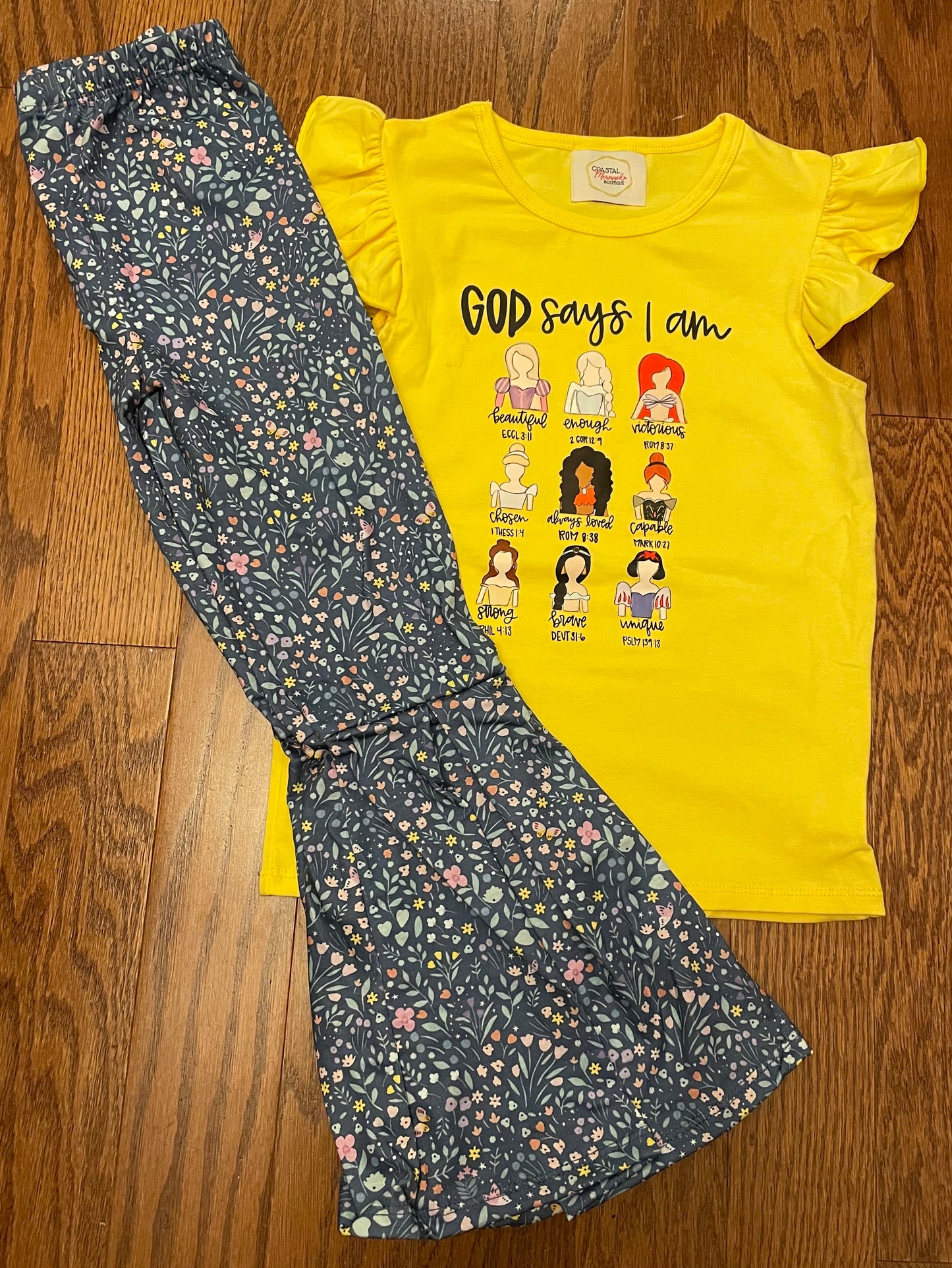 God Says I am girls pant set