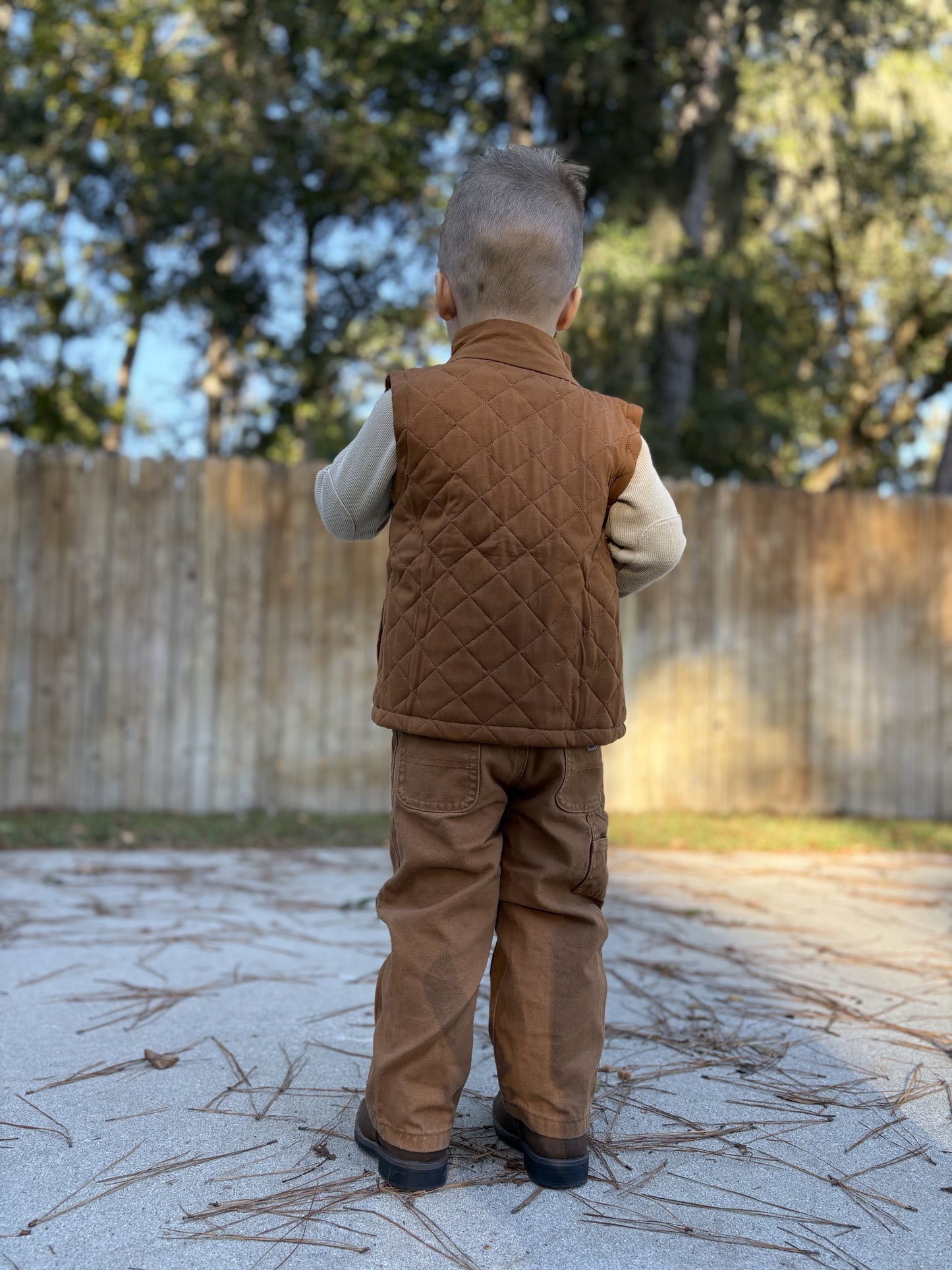 Brown boy vest