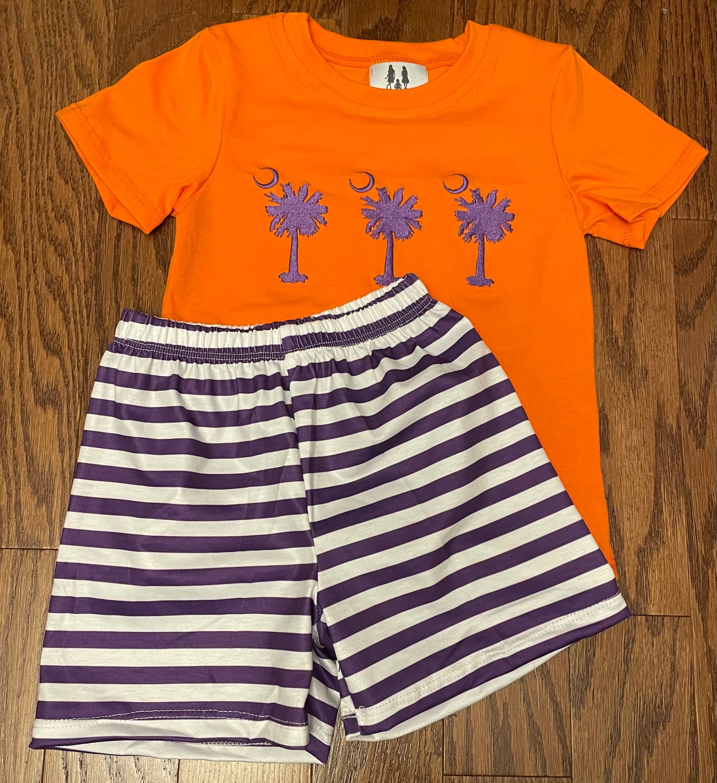Palmetto Tree Clemson boy short set