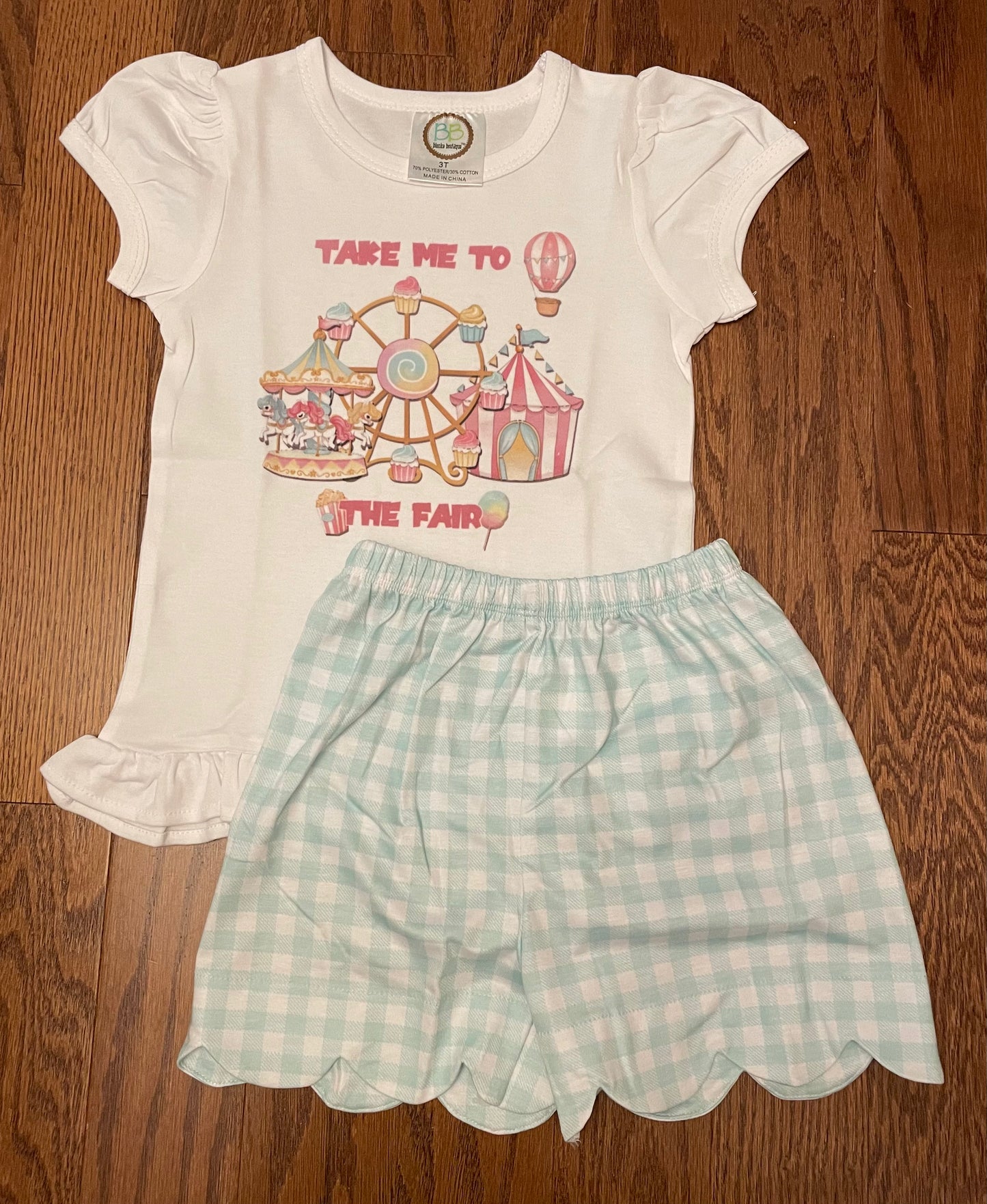 Take me to the Fair girl short set