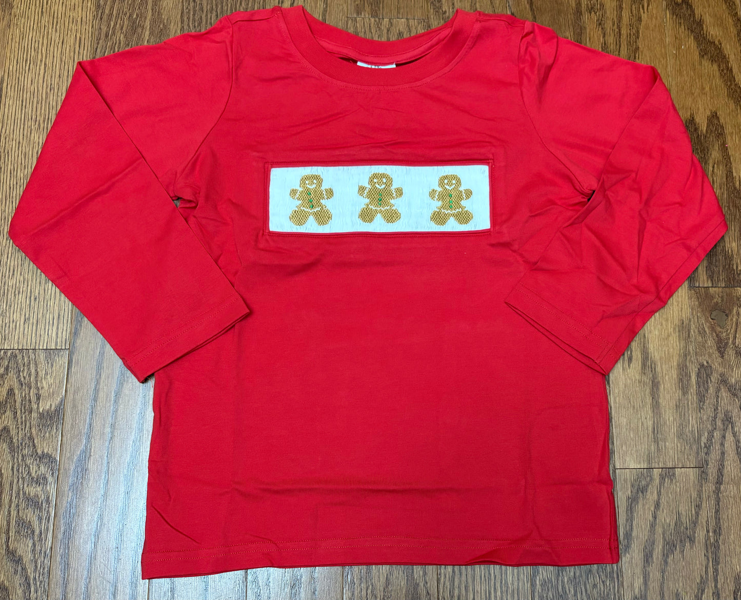 Smocked gingerbread boys long sleeves