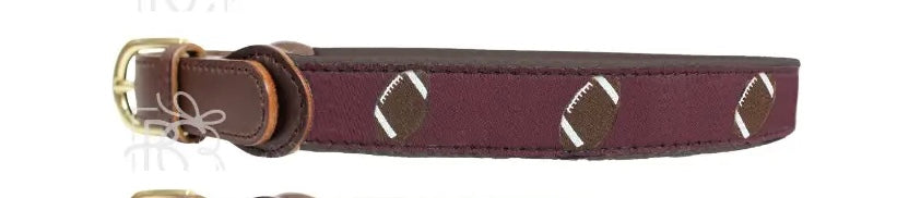 Belt, Burgundy Football 24”