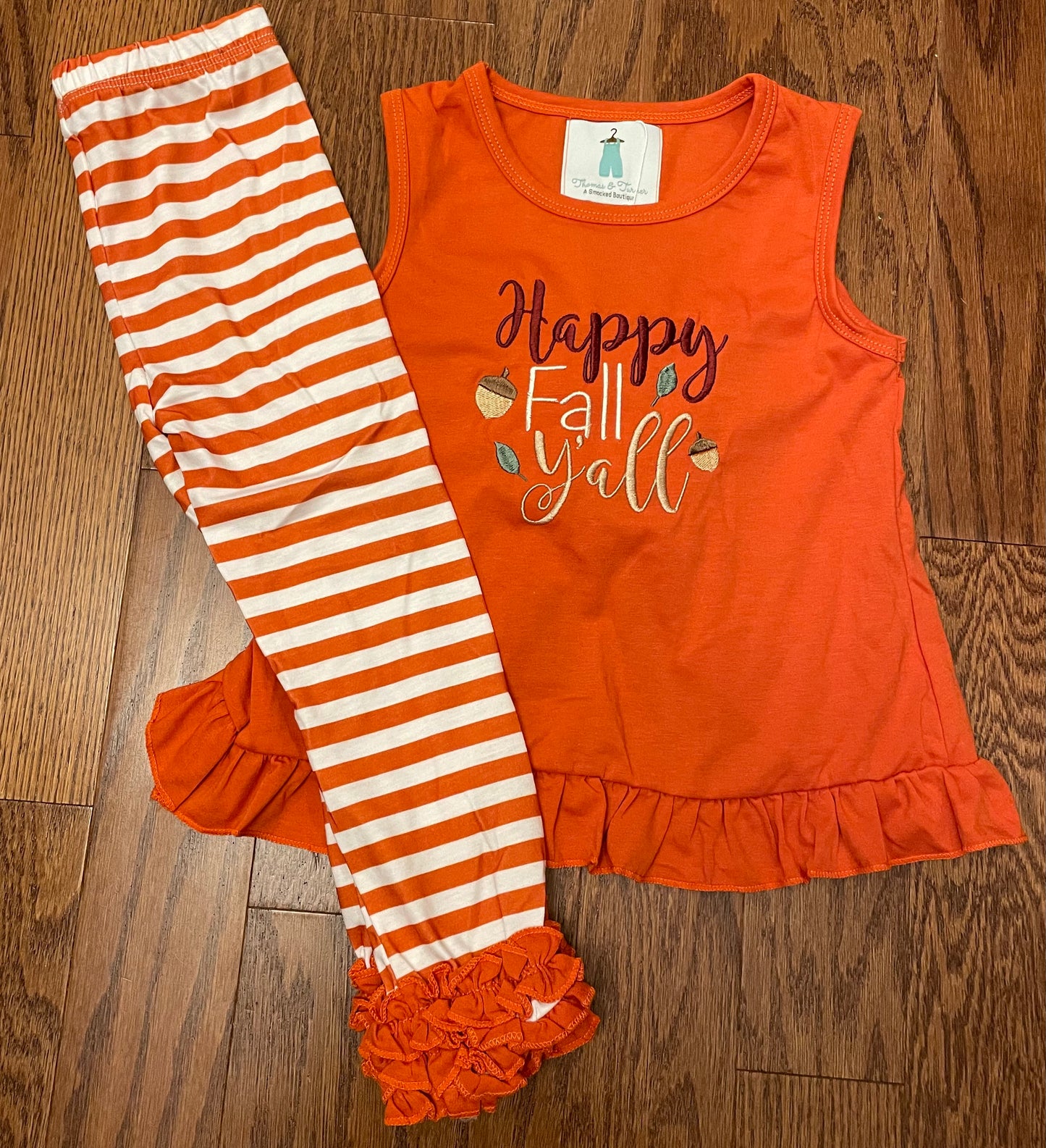 Happy Fall Y’all girl bow back set