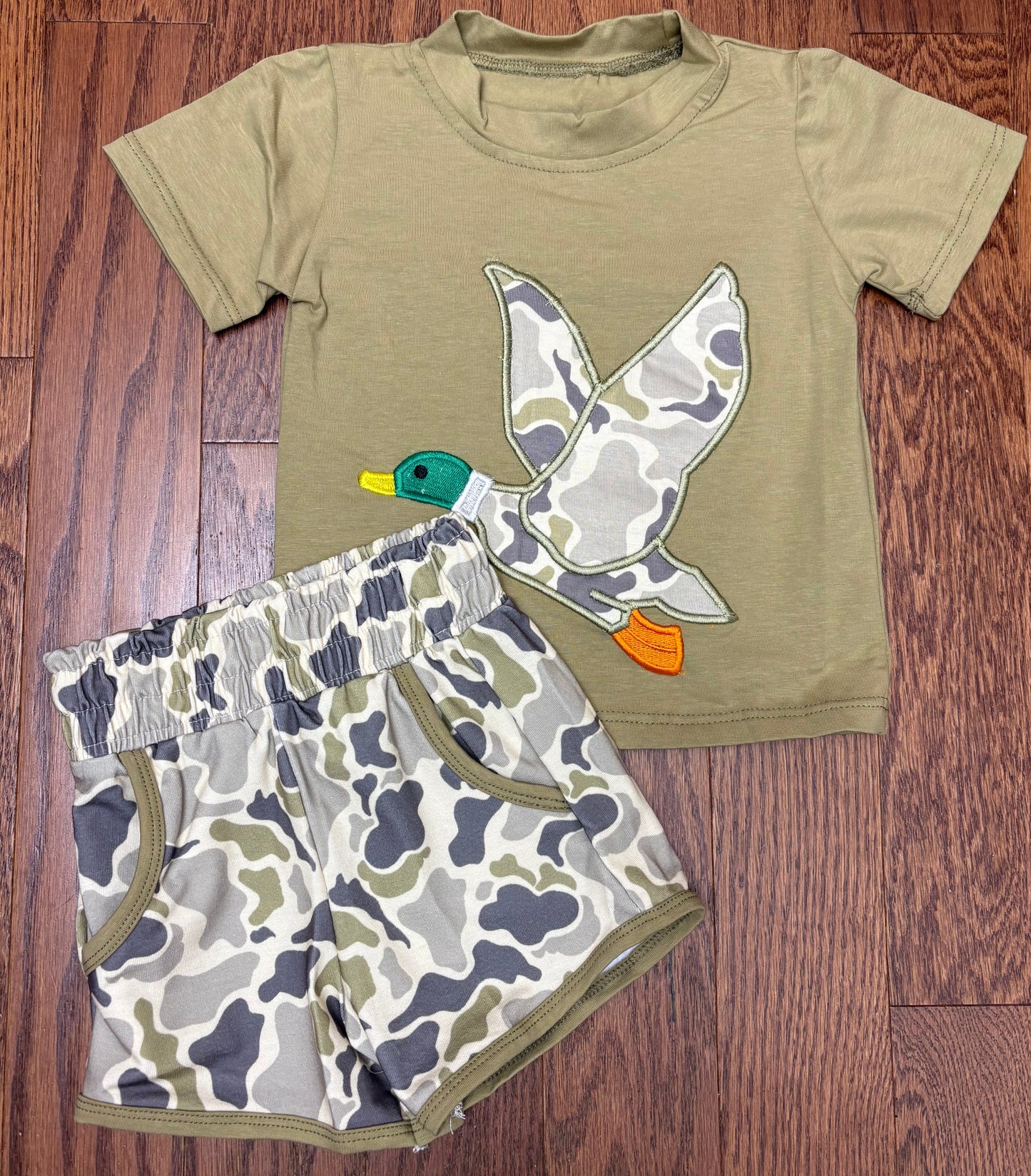 Mallard duck boys short set