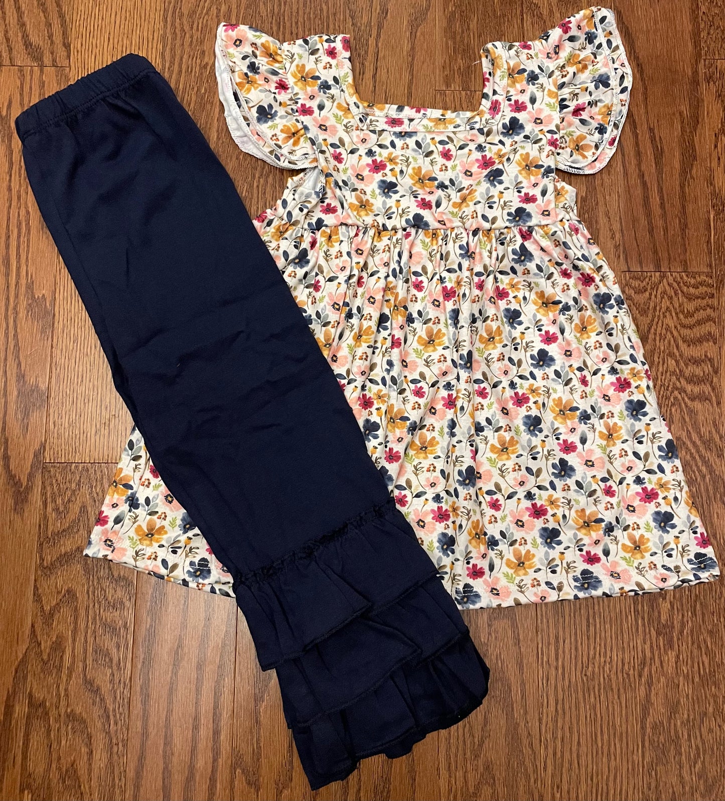 Fall Floral girls pant set