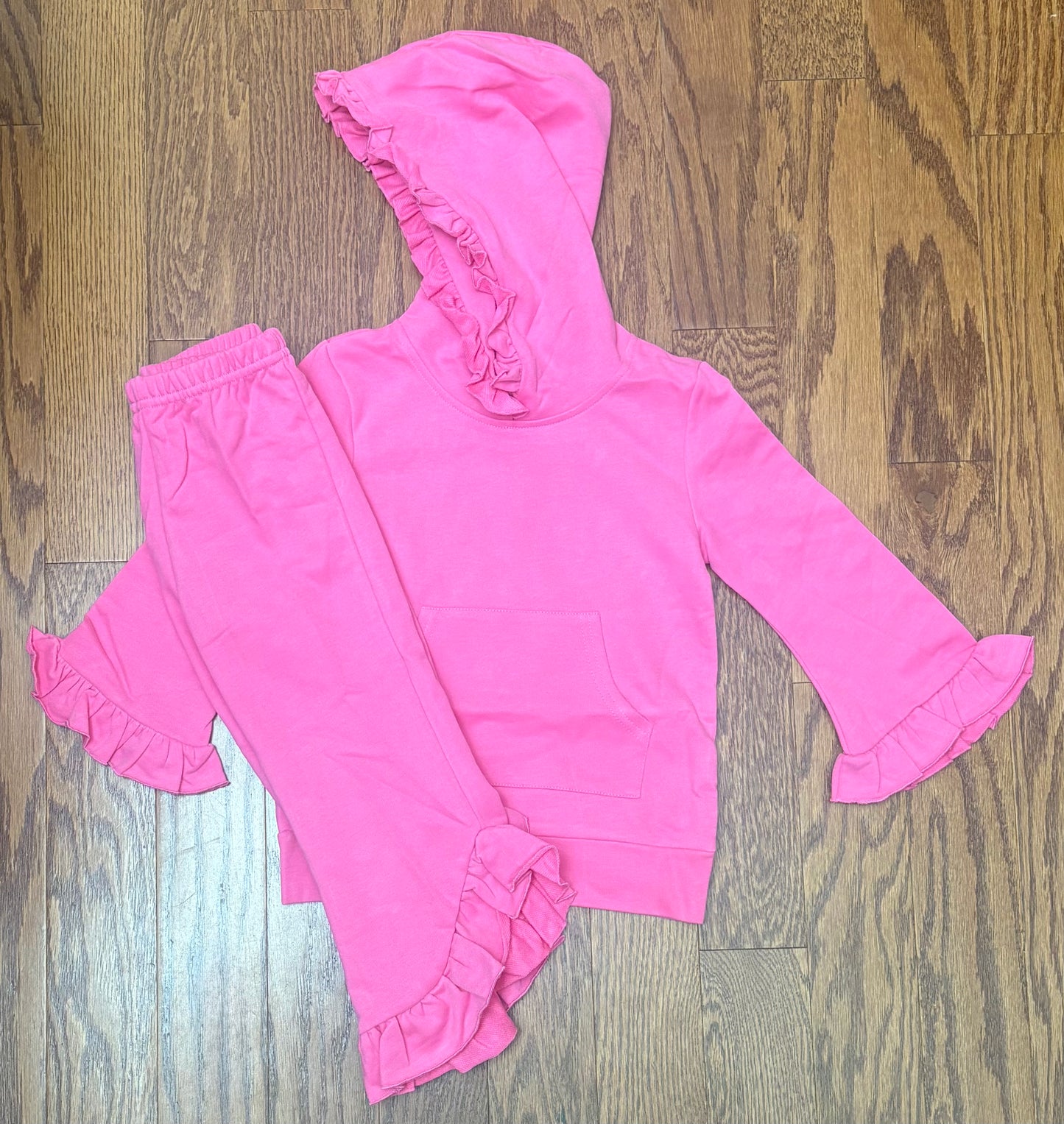 Hooded Frilly Girl pant set