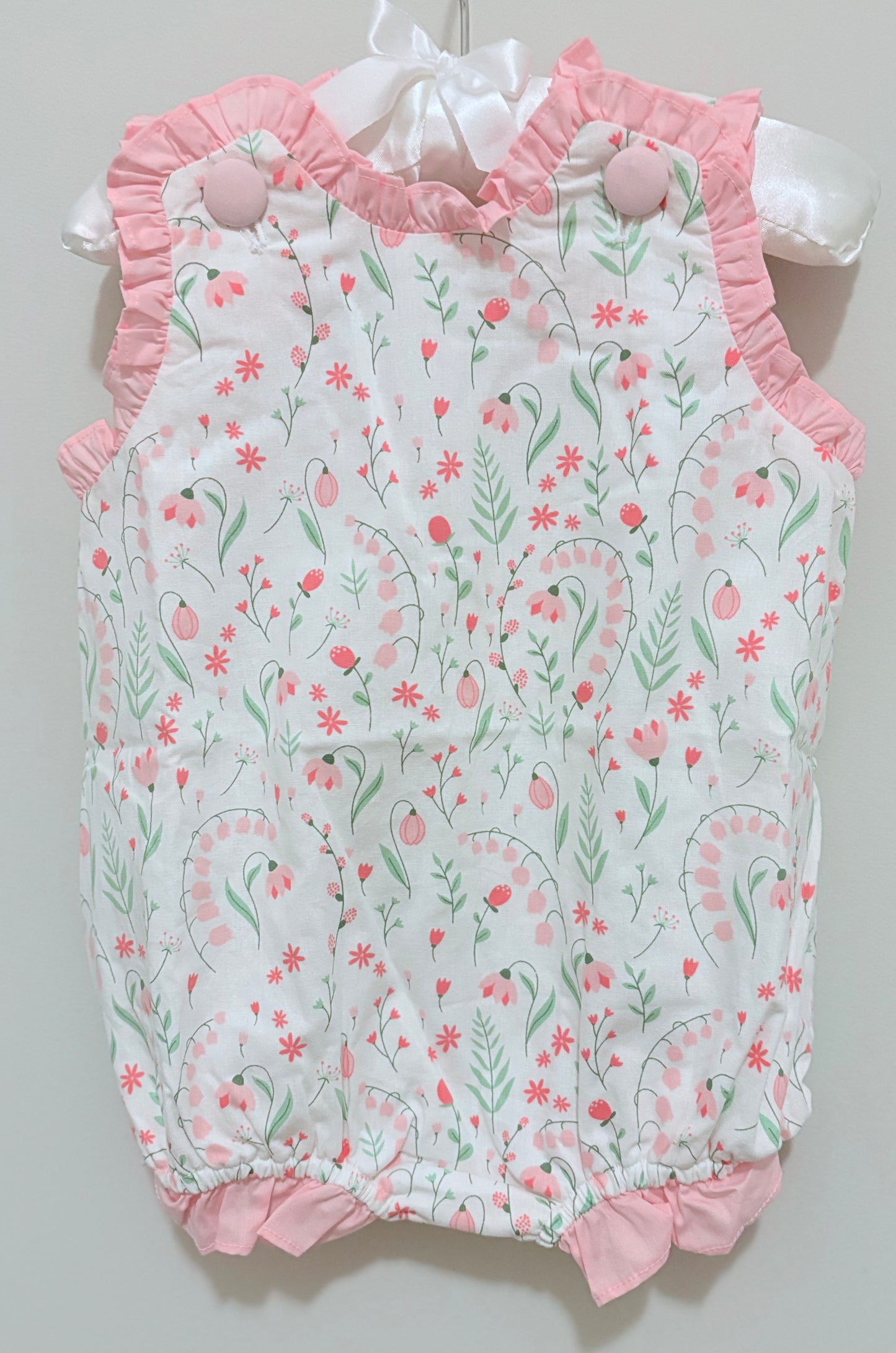 Pink floral girl bubble