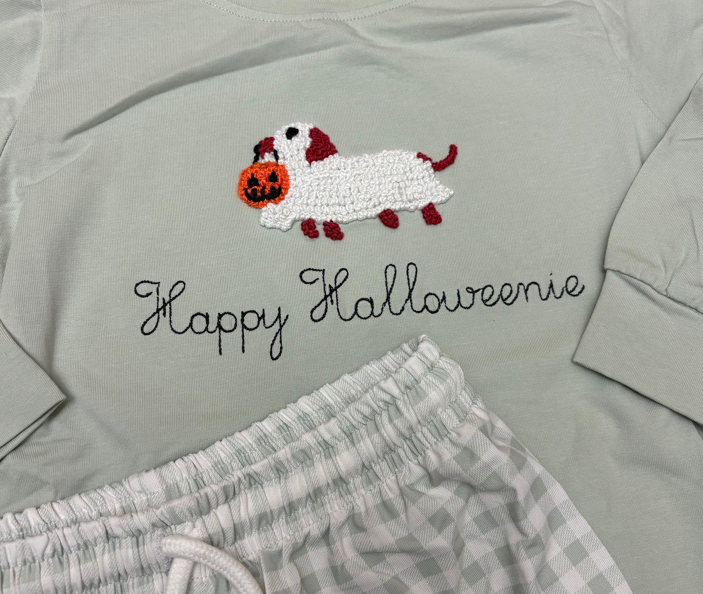 Happy Halloweenie Boy Short Set