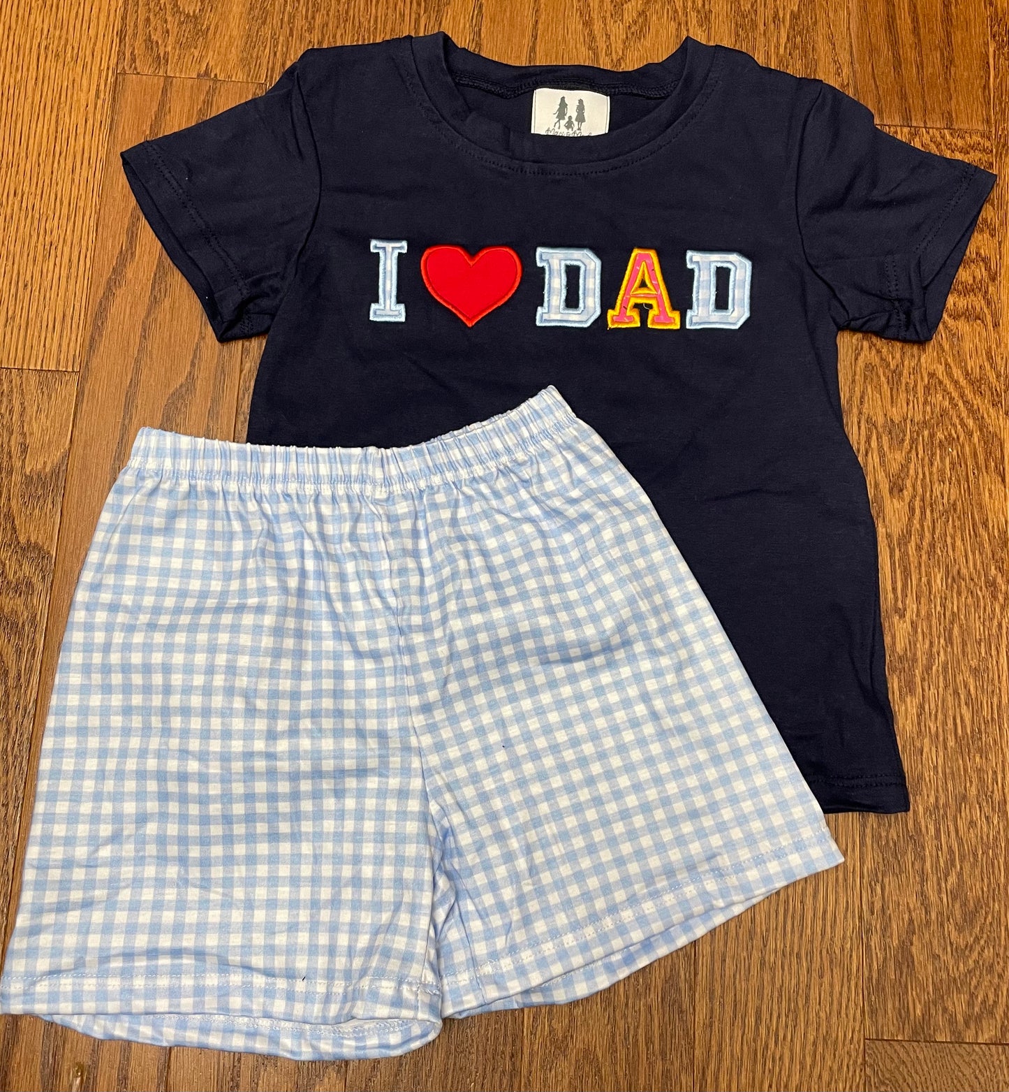 I❤️Dad (I love Dad) boy short set, Donut A