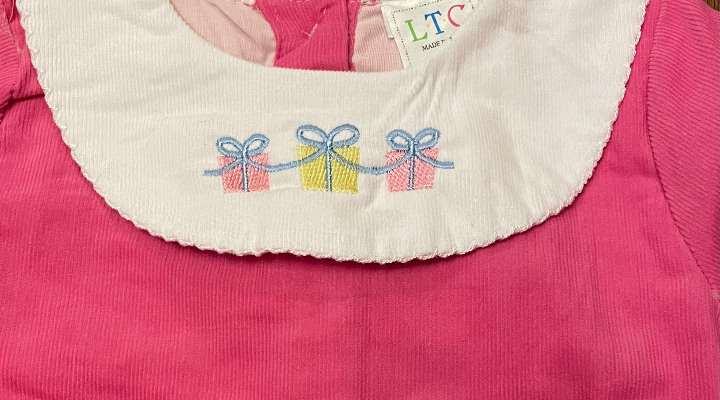 Embroidered Gifts Holiday girl bubble and matching socks