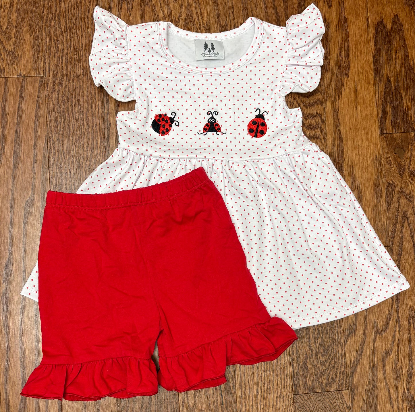 Lady Bug Trio girl short set