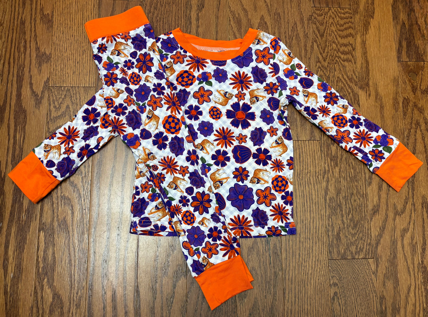 Tiger Floral Girl Bamboo Pant Set