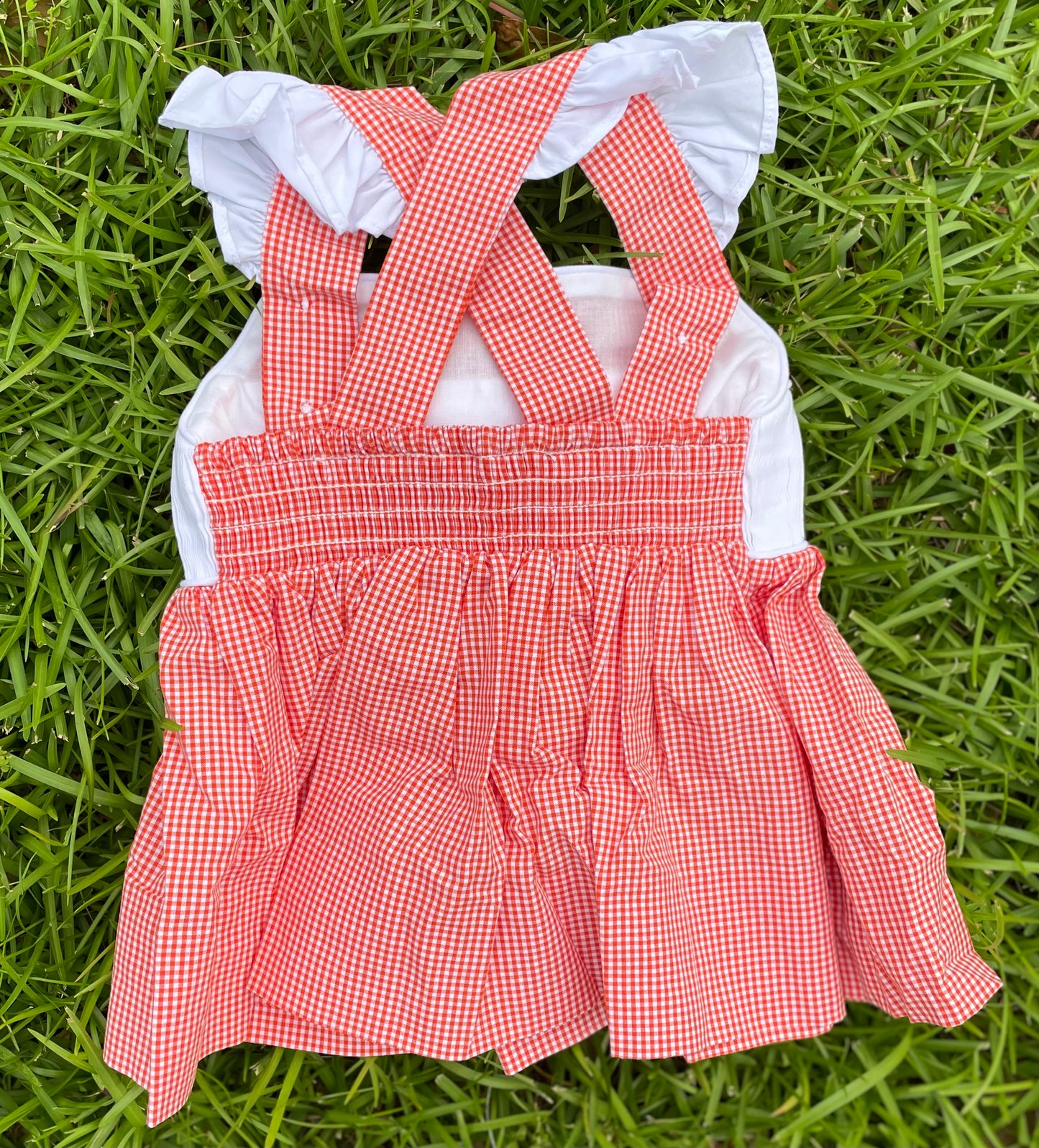 Smocked Clemson Girl Short set