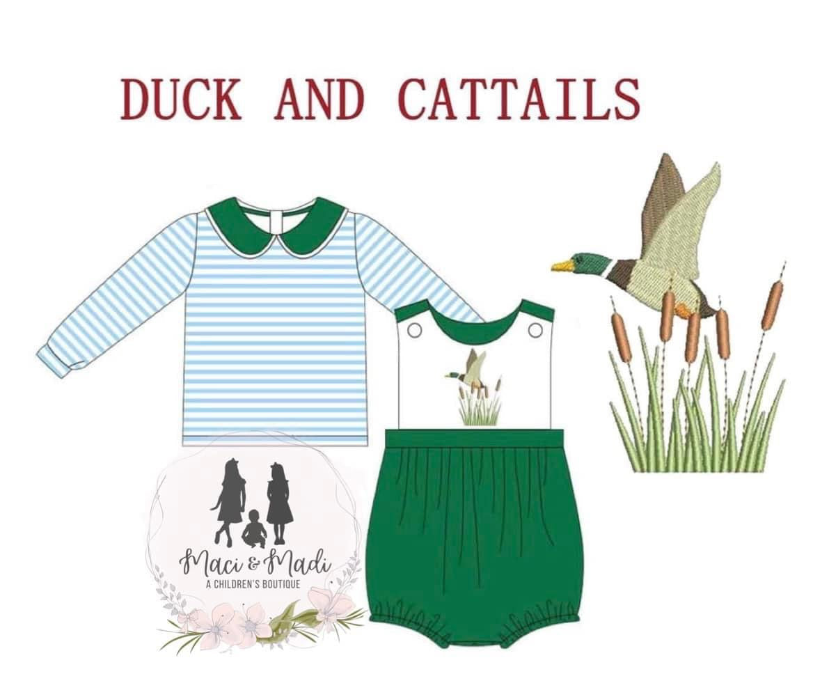 Duck and Cattails boy two piece bubble