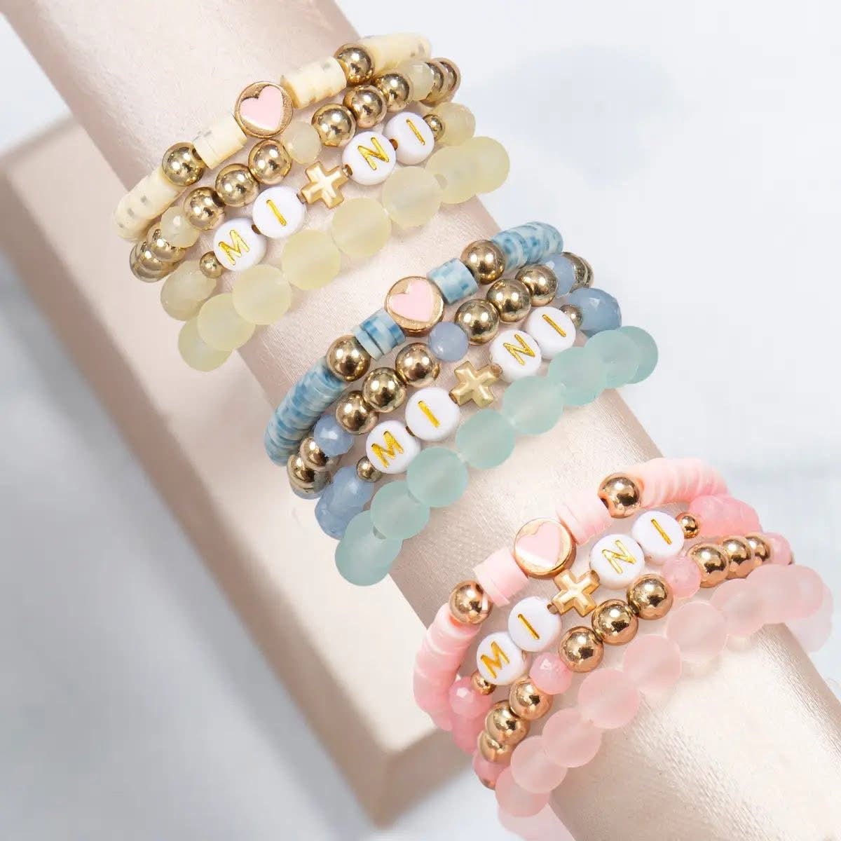 Mommy and Me Bracelets - Beaded Stackable Bracelet - Mini