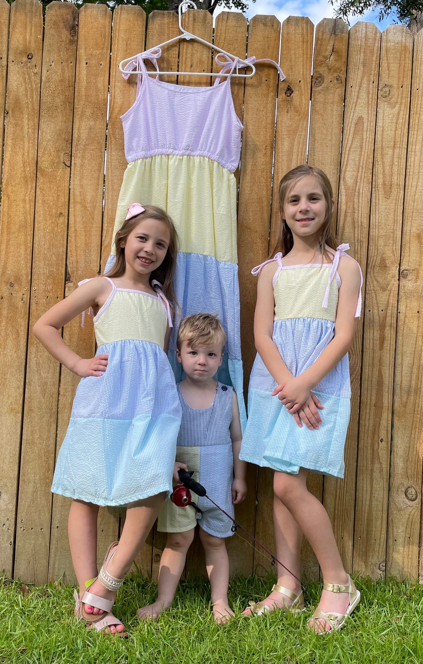 Colored Seersucker Girls Bubble