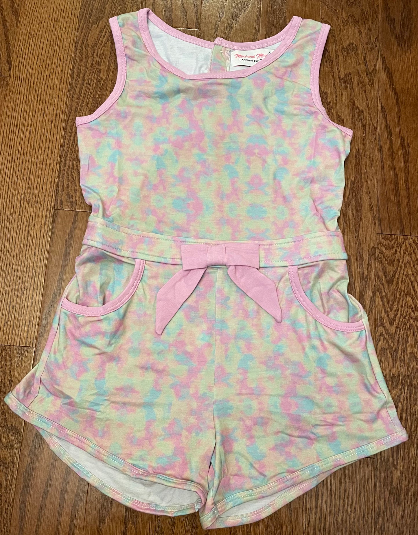 Tie dye girl romper