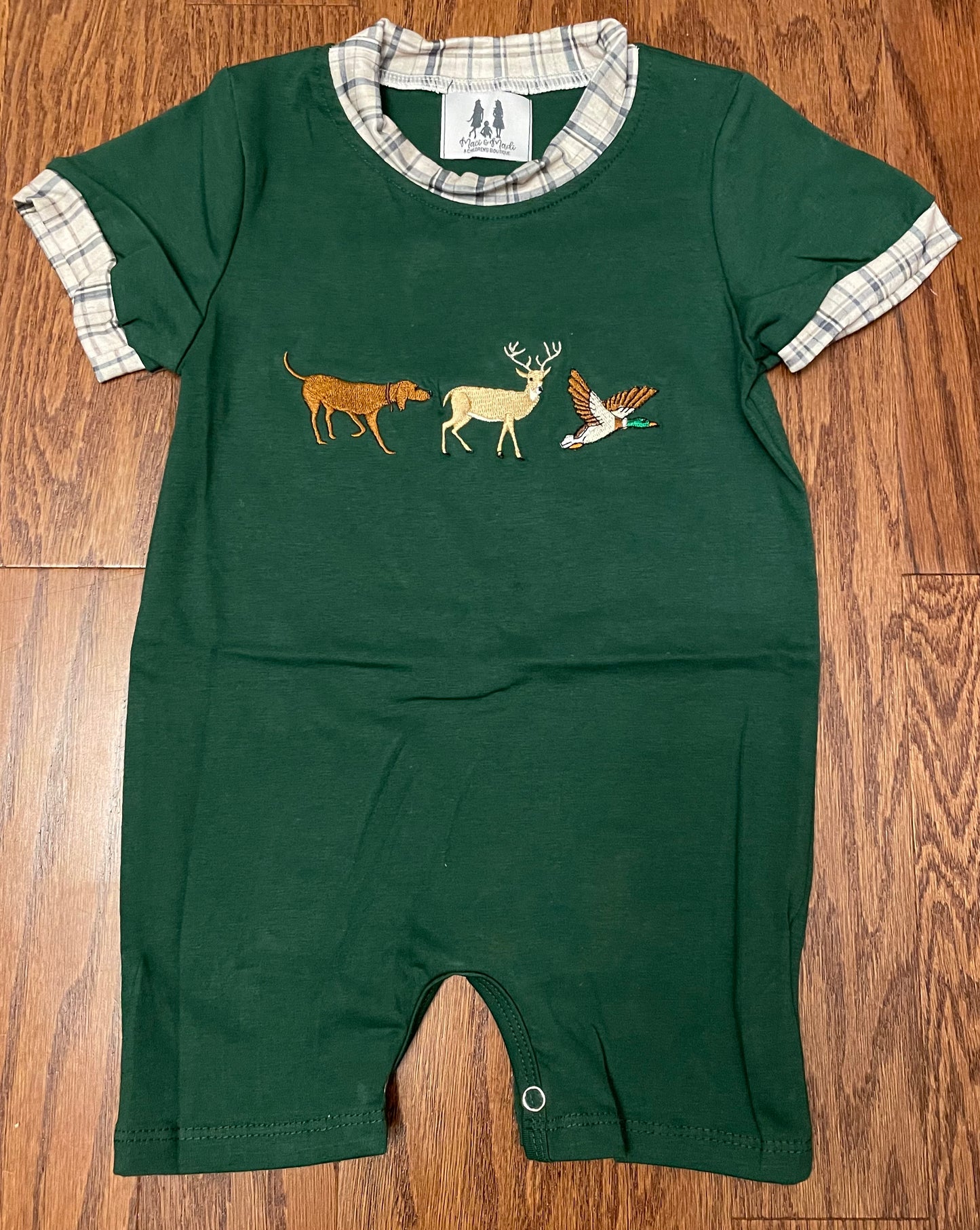 Hunting Trio boys romper
