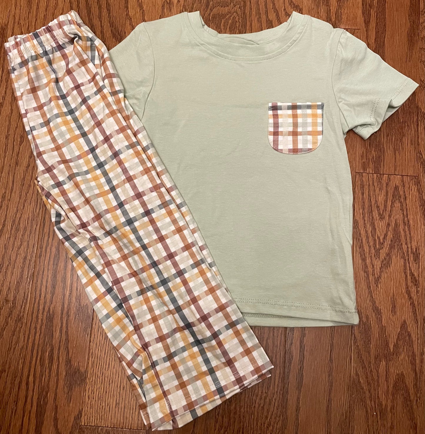 Fall Family Plaid Boys Pant set