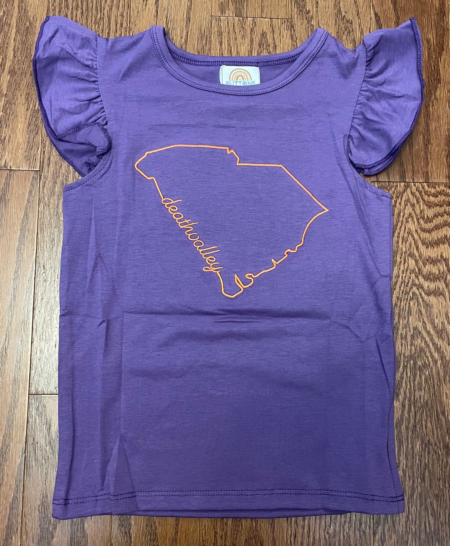Clemson Orange and Purple State Girls Tee