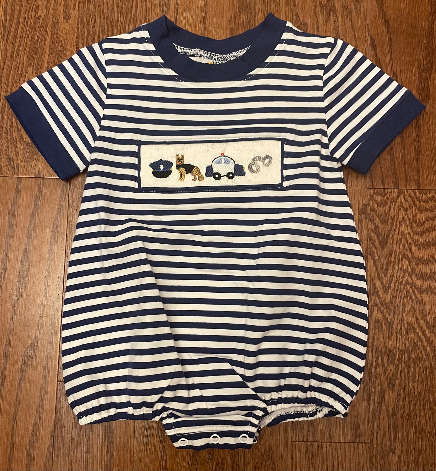 Smocked Police boy bubble