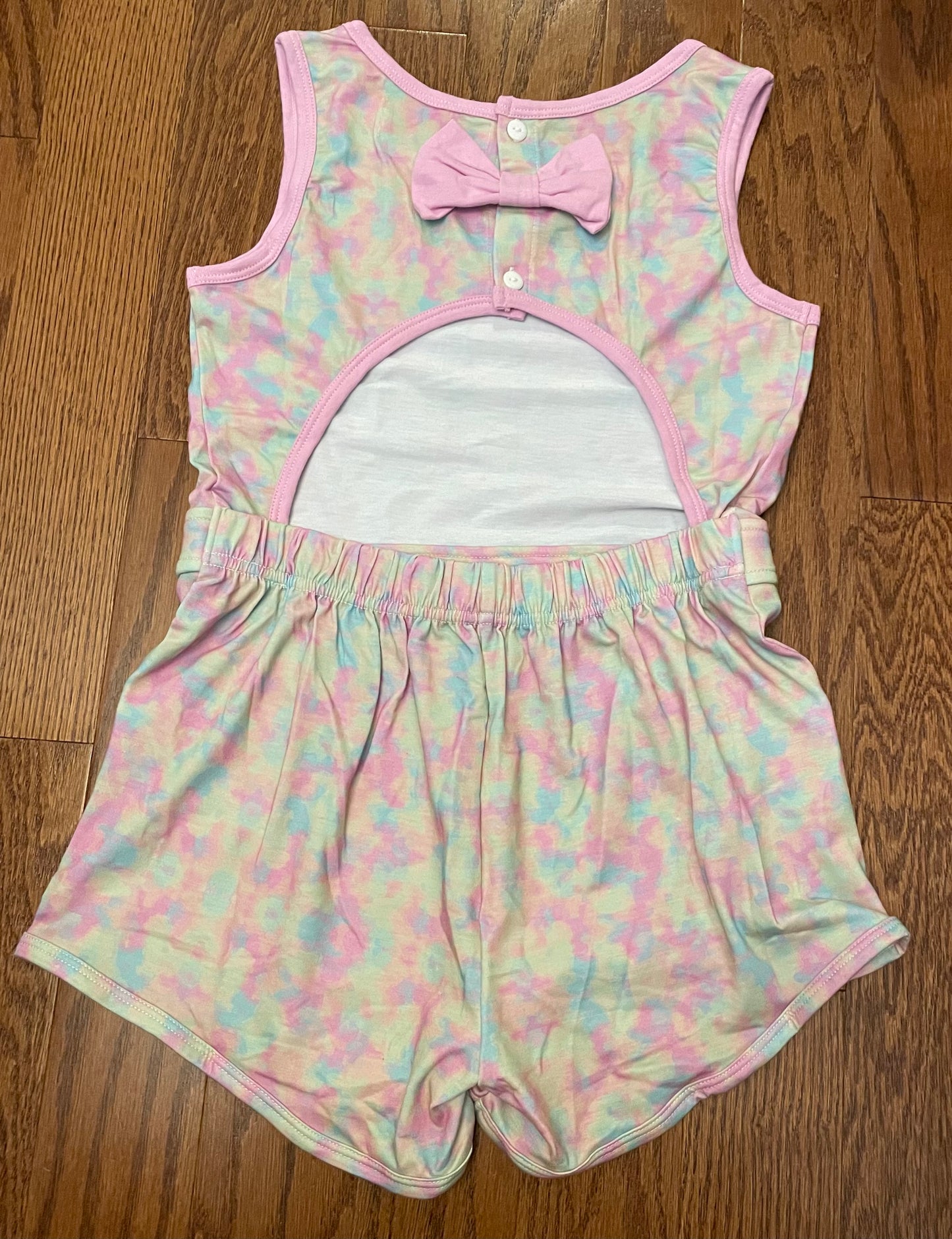 Tie dye girl romper