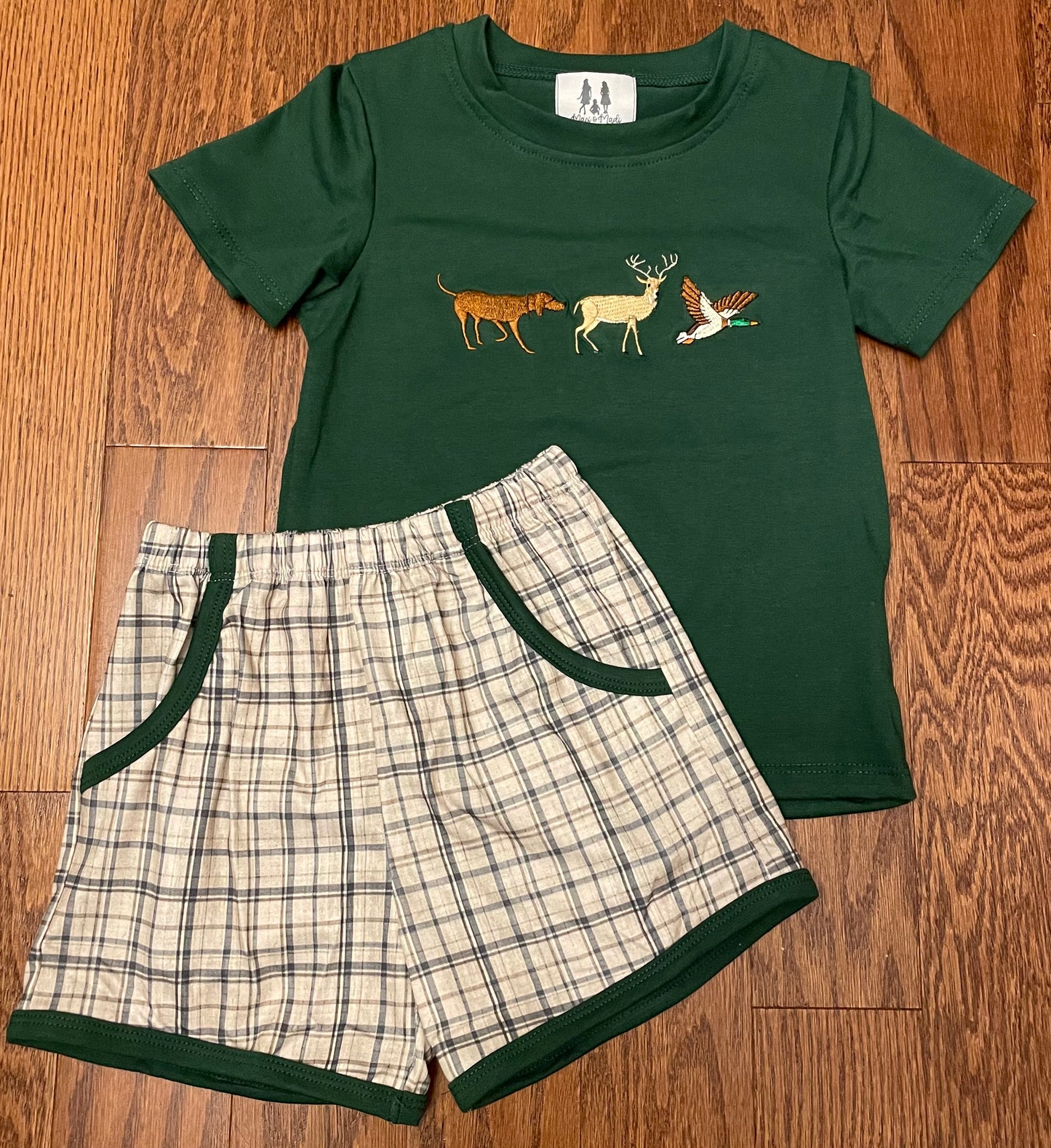 Hunting Trio boys short set