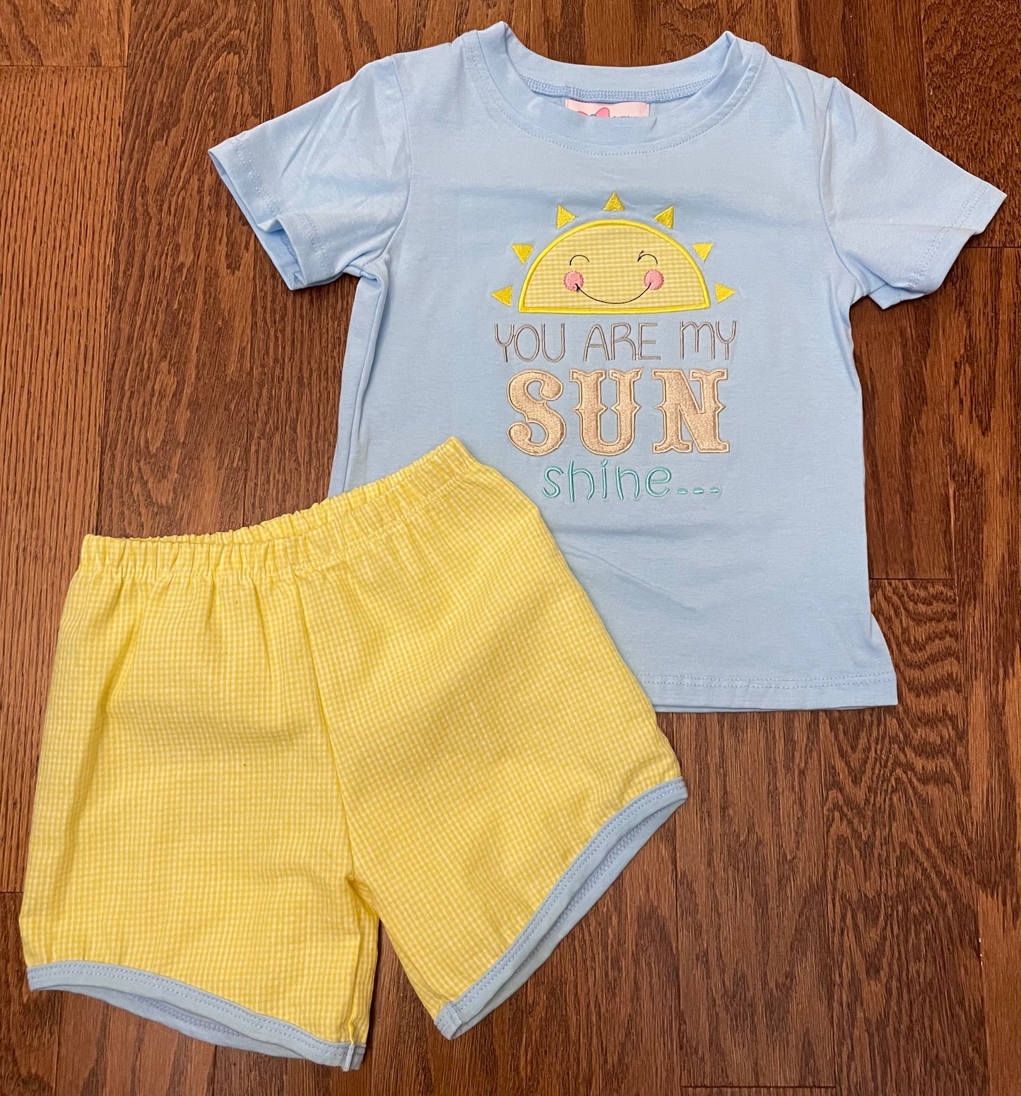 You are my sun shine boys short set.