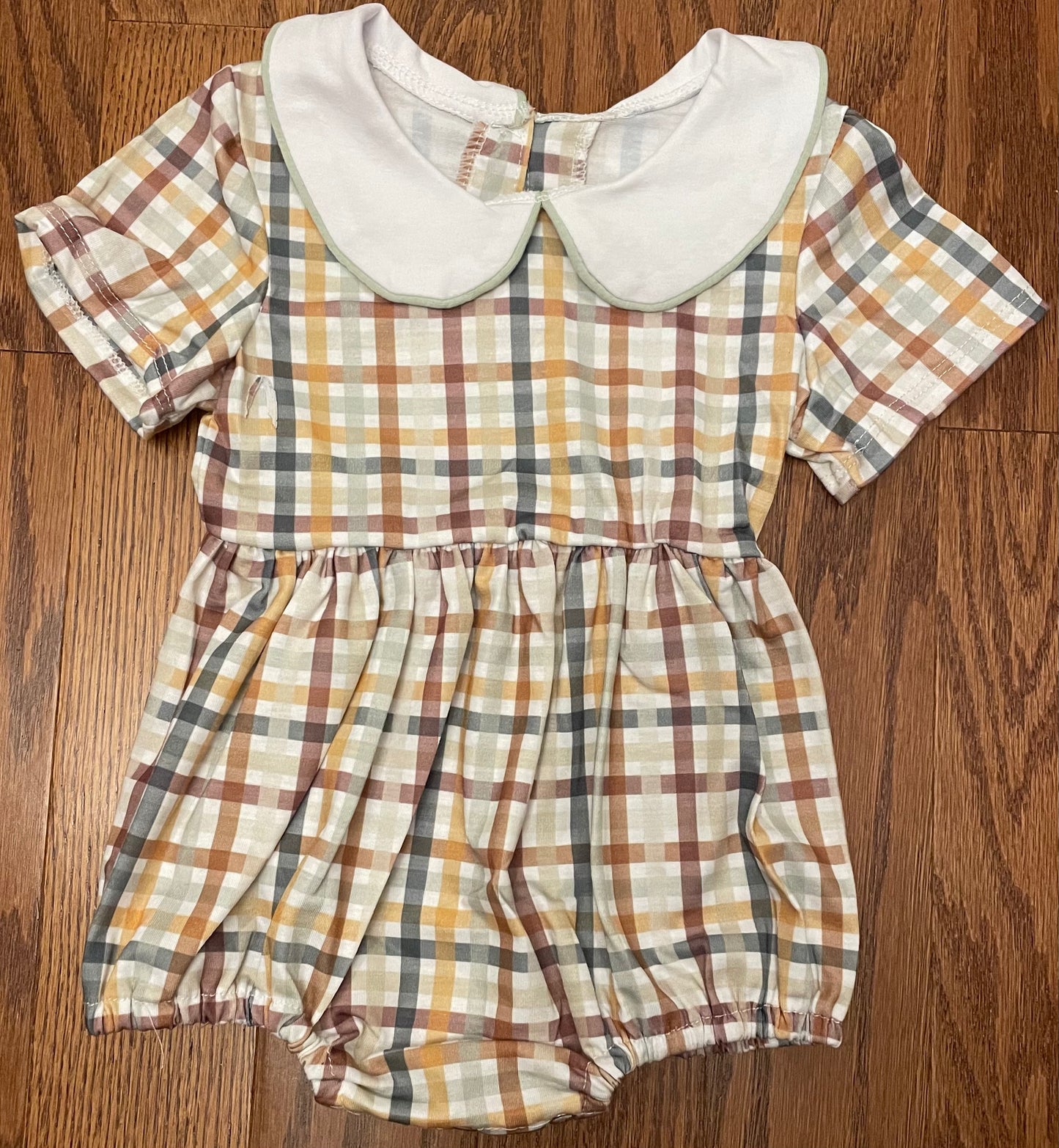 Fall Family Plaid Boys Bubble