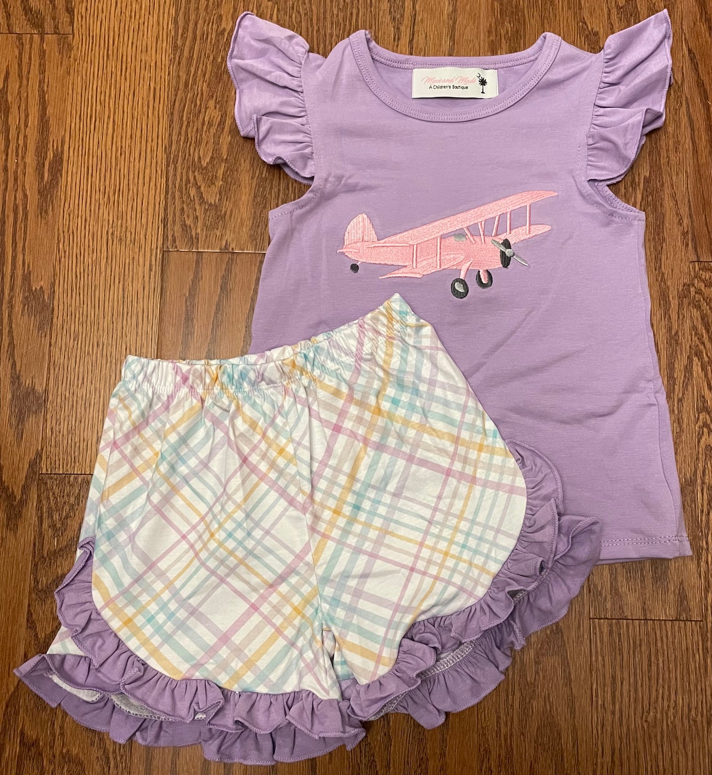 Airplane girls short set