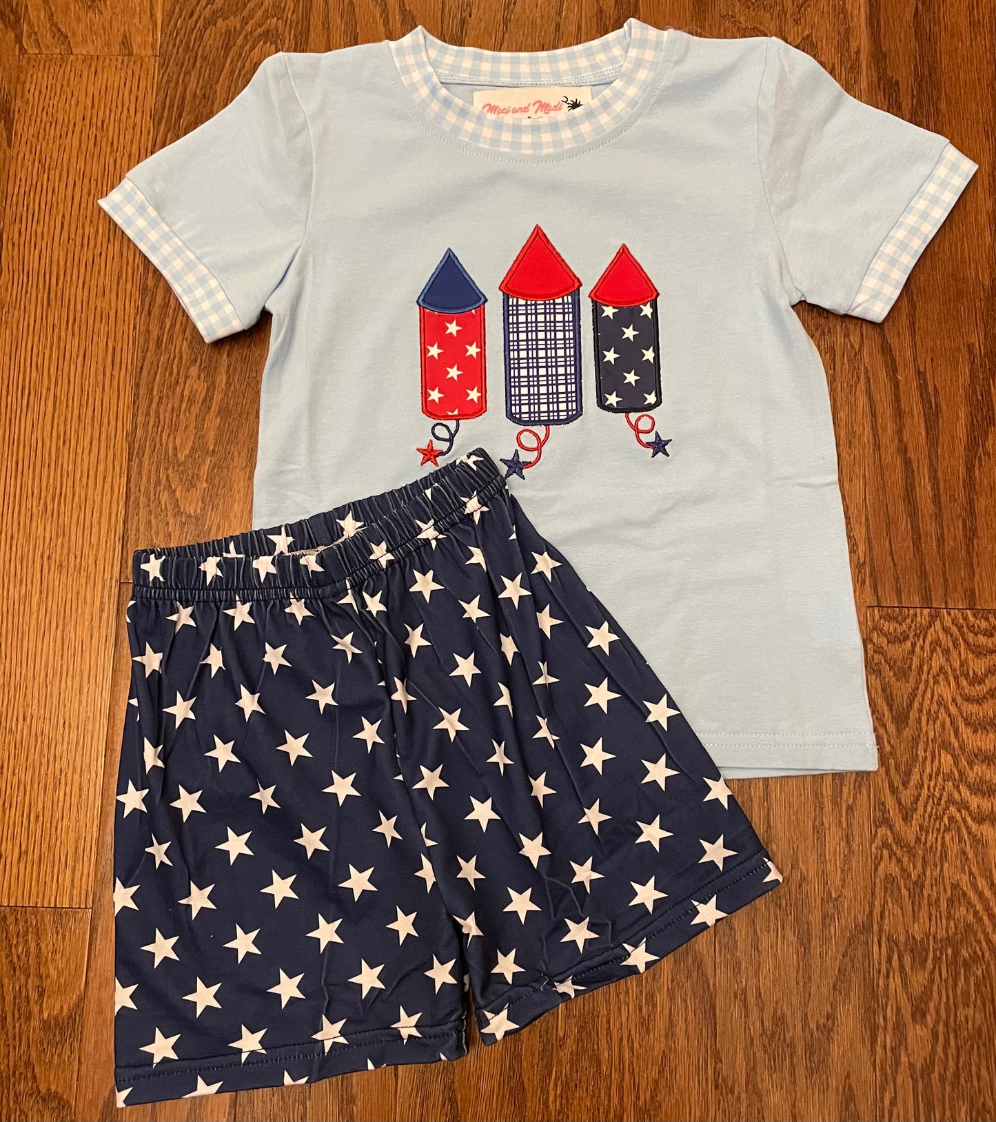Fire cracker boys short set
