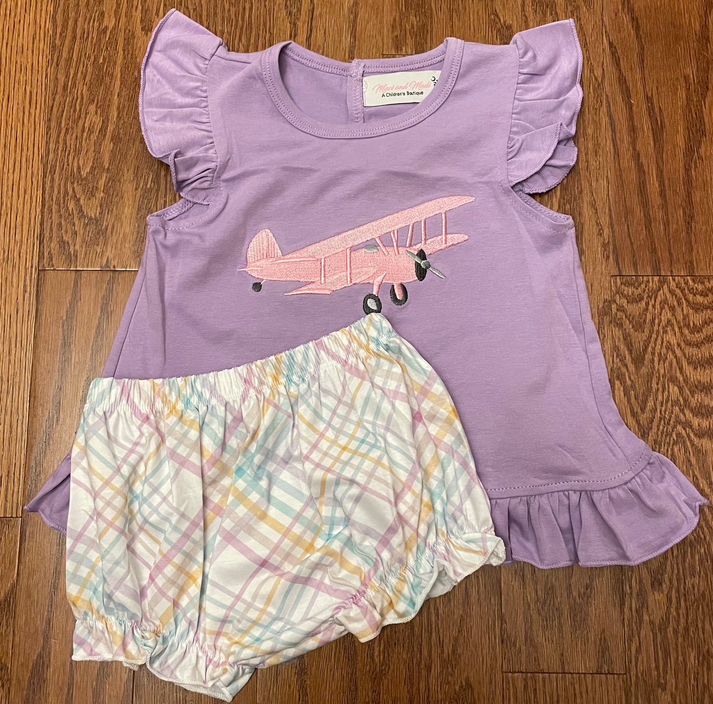 Air plane girl Swing back diaper set