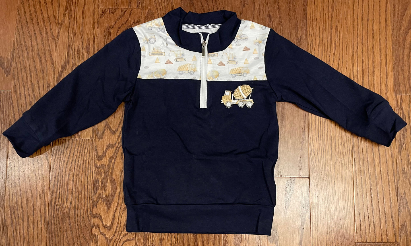 Construction boys pullover