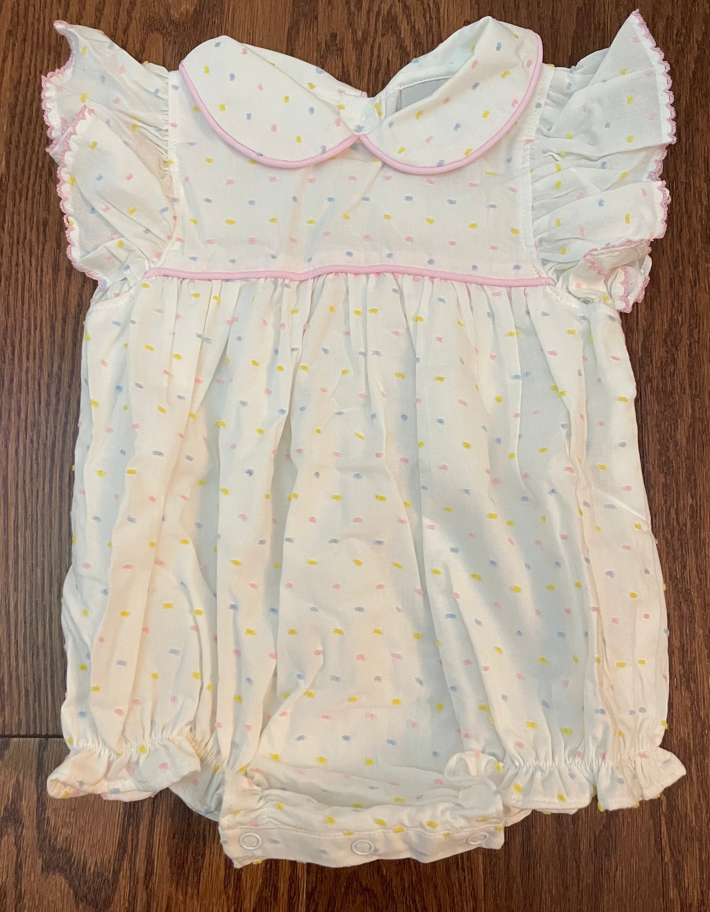 Multi Pastel Swiss dot girls bubble