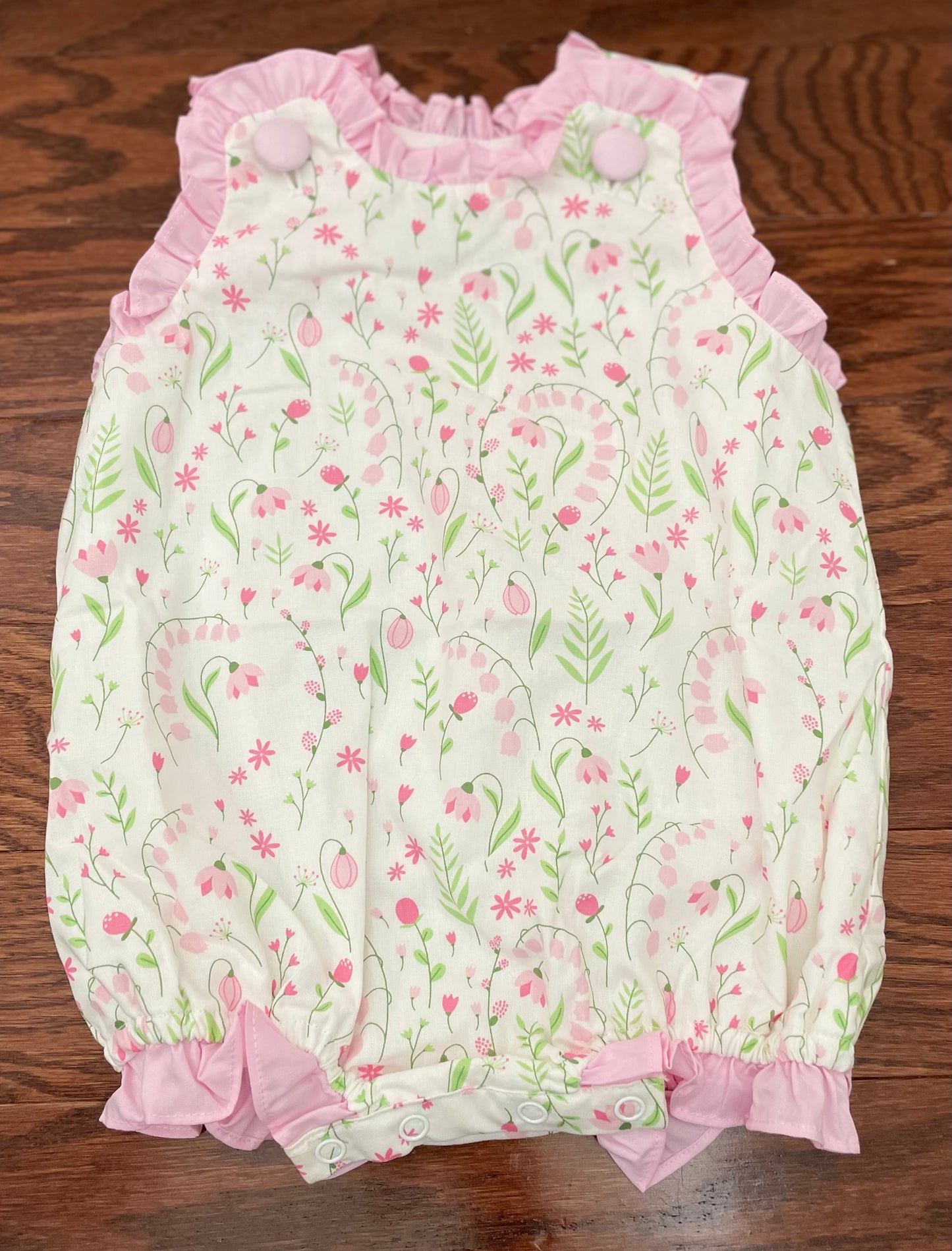 Pink floral girl bubble